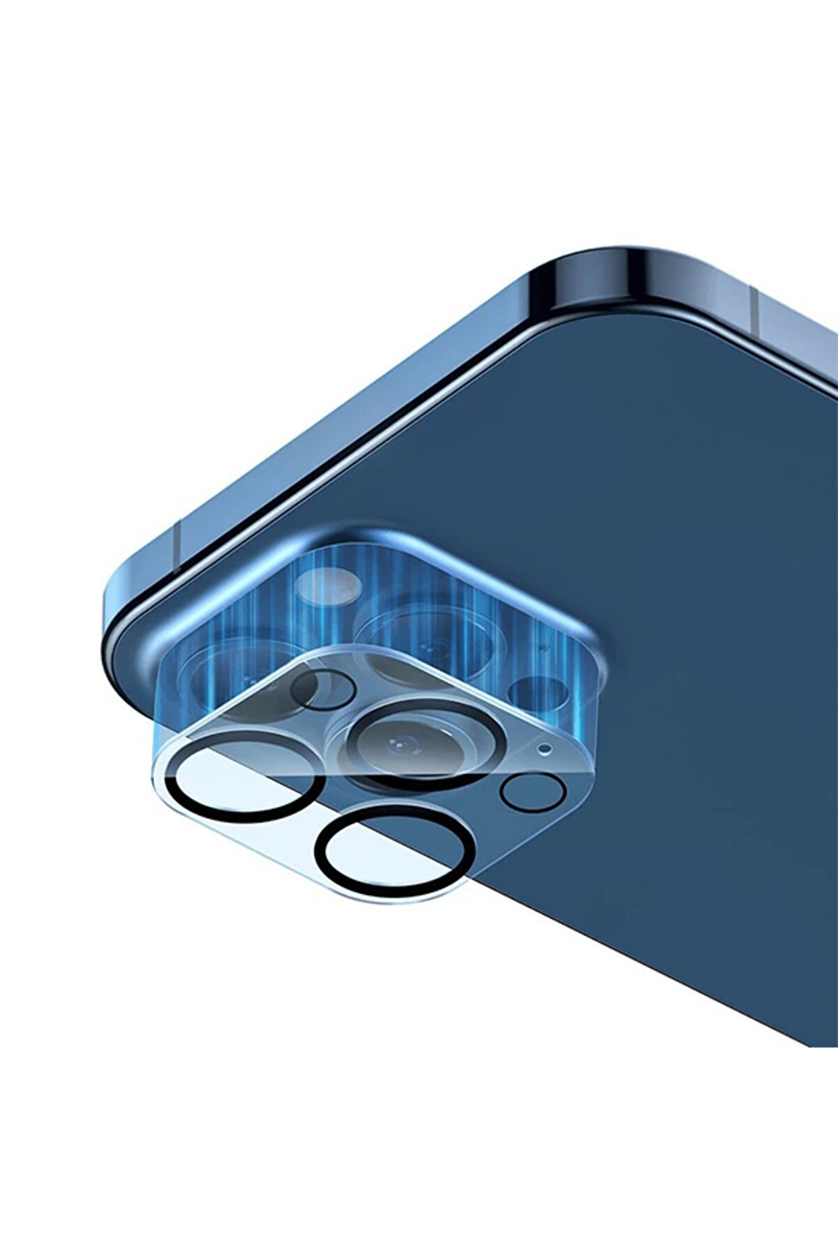İphone 12 Pro Max 6.7 Full Tempered Kamera Lens Koruma Camı 2Set-(1903) - Dropx6842-3908