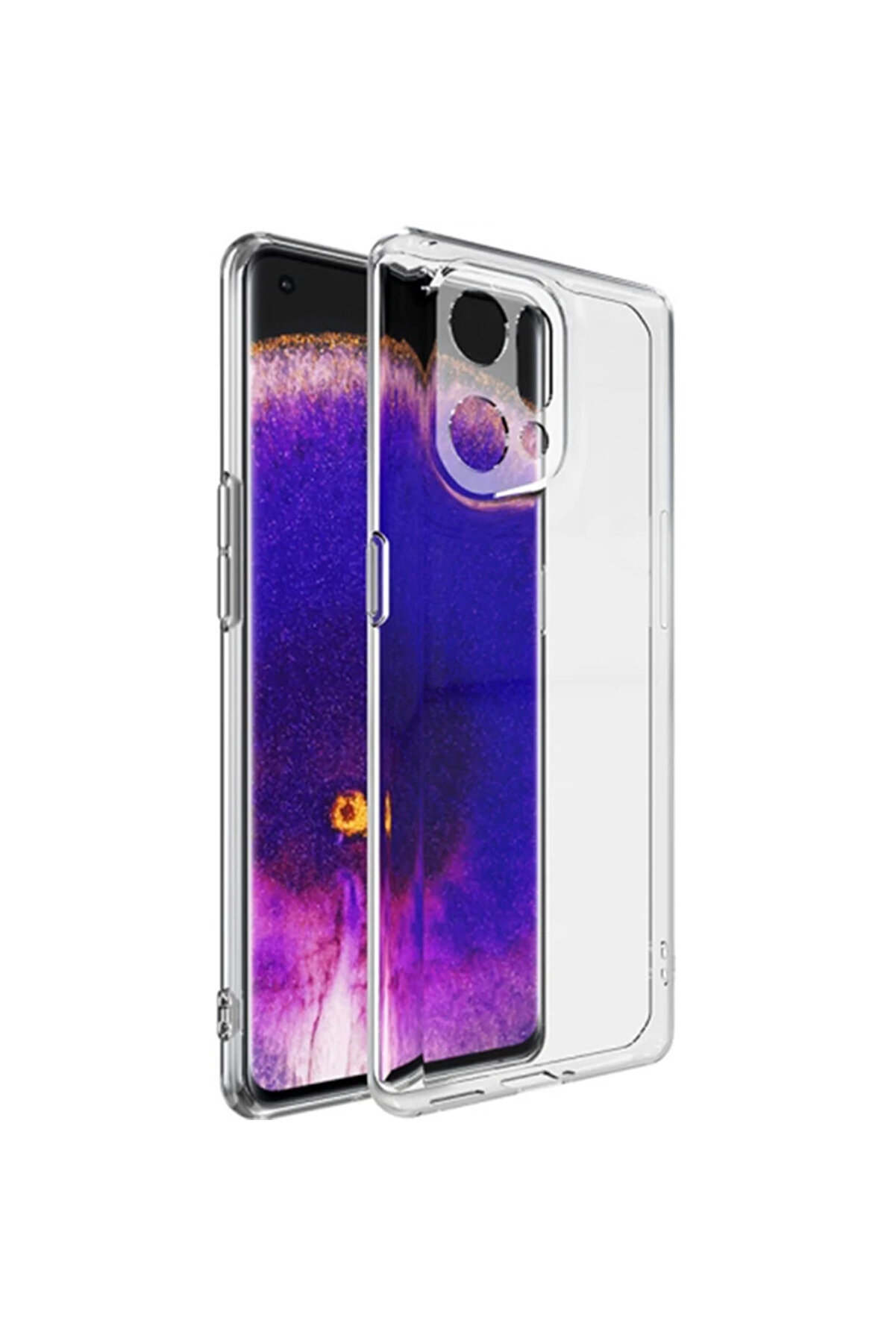 CepteToptan Ally OPPO Find X5 Kılıf Kamera Korumalı Ultra İnce Şeffaf Silikon Kılıf-( - DROPX4726-4922