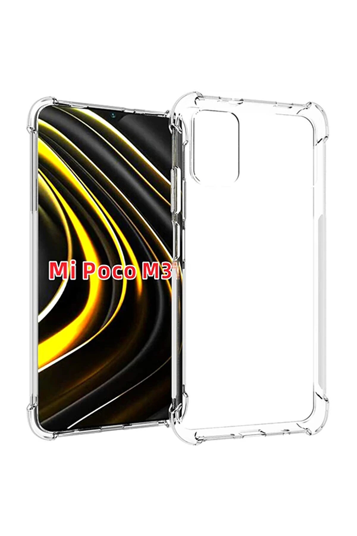 gizmurstore Xiaomi POCO M3 Kamera Korumalı Shockproof Darbe Emici Silikon Kılıf-(5775) - GMS6279-2304