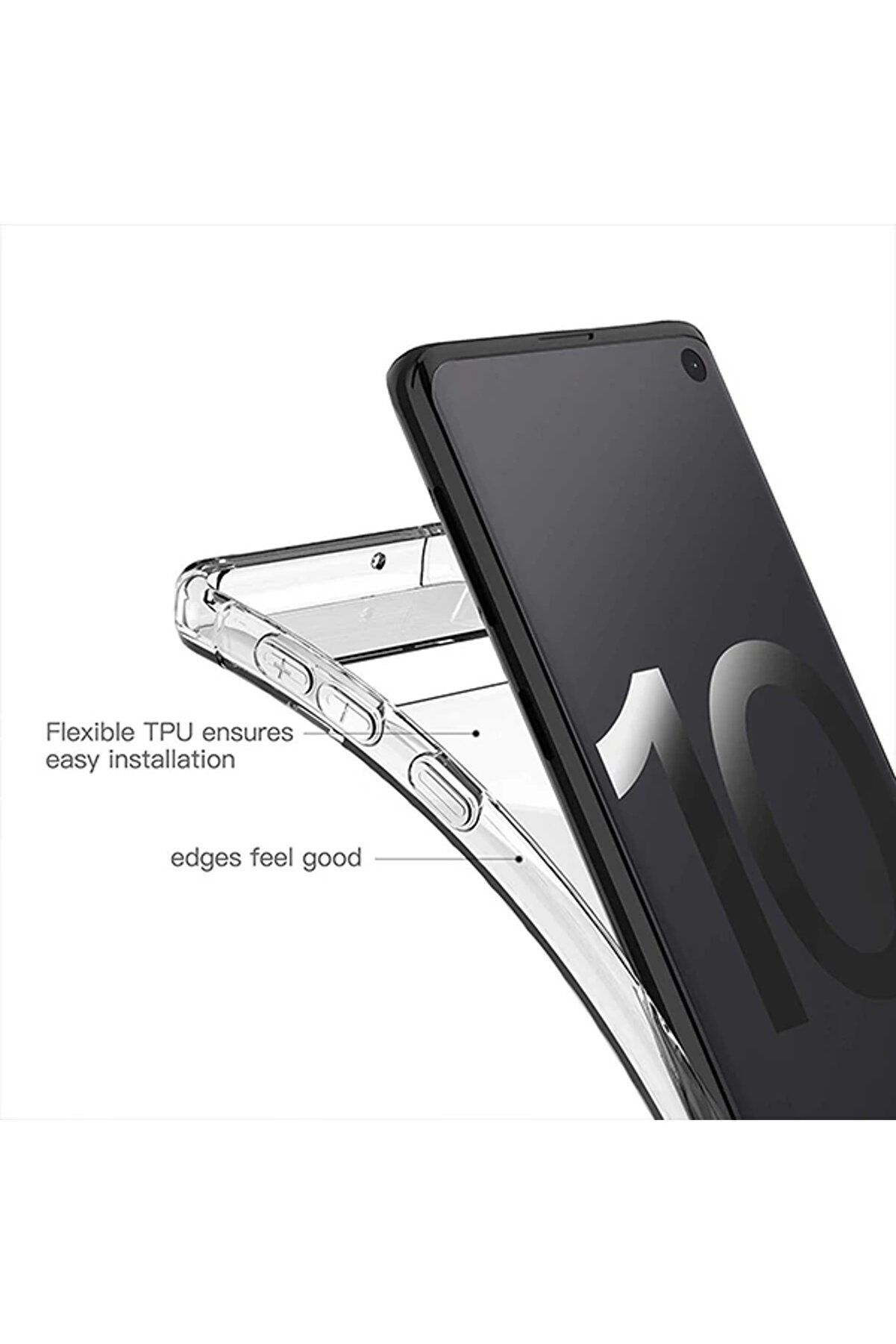 Ally Sm Galaxy S10 Anti̇-Drop Darbe Emi̇ci̇ Si̇li̇kon Kılıf-(5775) - Gms2384-1192