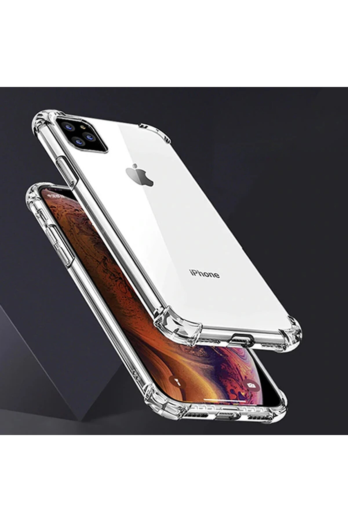 İphone 11 Anti̇-Drop Darbe Emi̇ci̇ Si̇li̇kon Kılıf-(5775) - Gms8609-6094