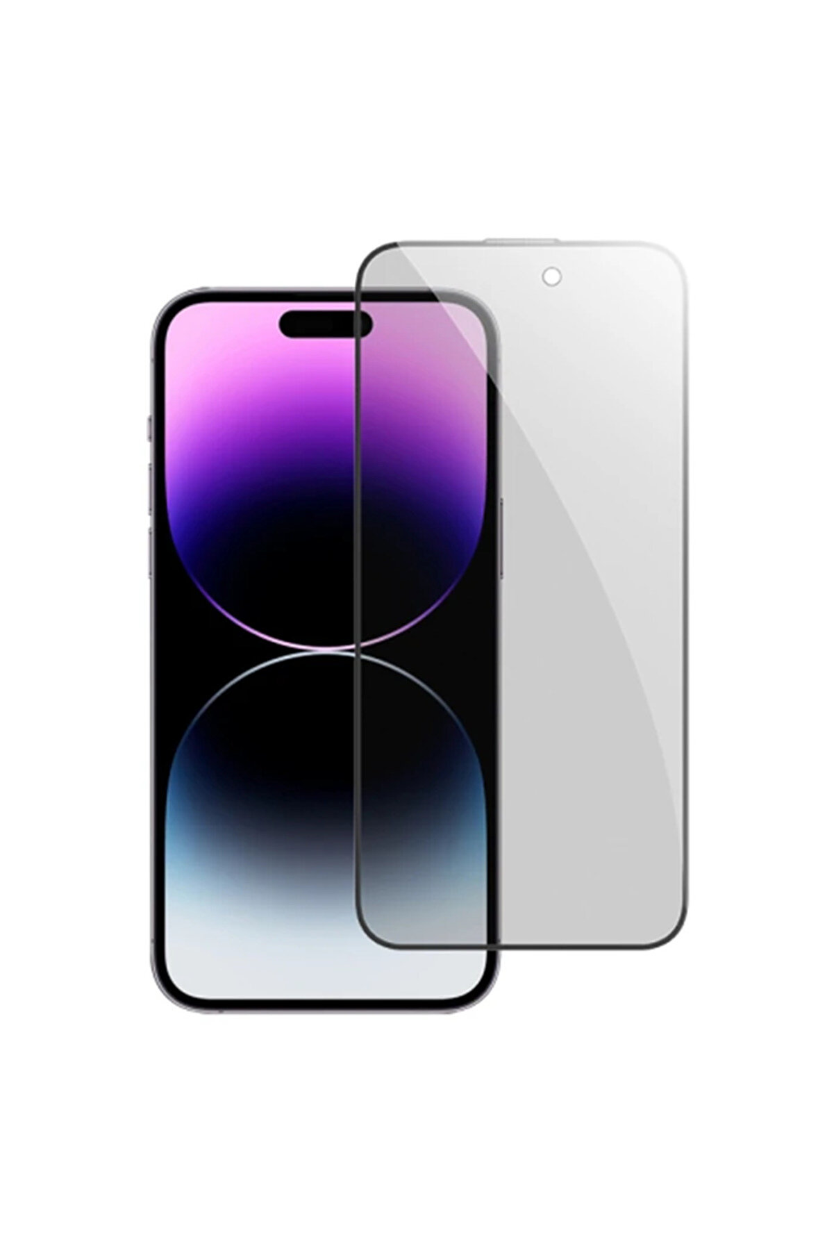 Najmaddin iPhone 15 Plus uyumlu Privacy Hayalet Full Koruma Tempered Cam Ekran Koruyucu-(5775)