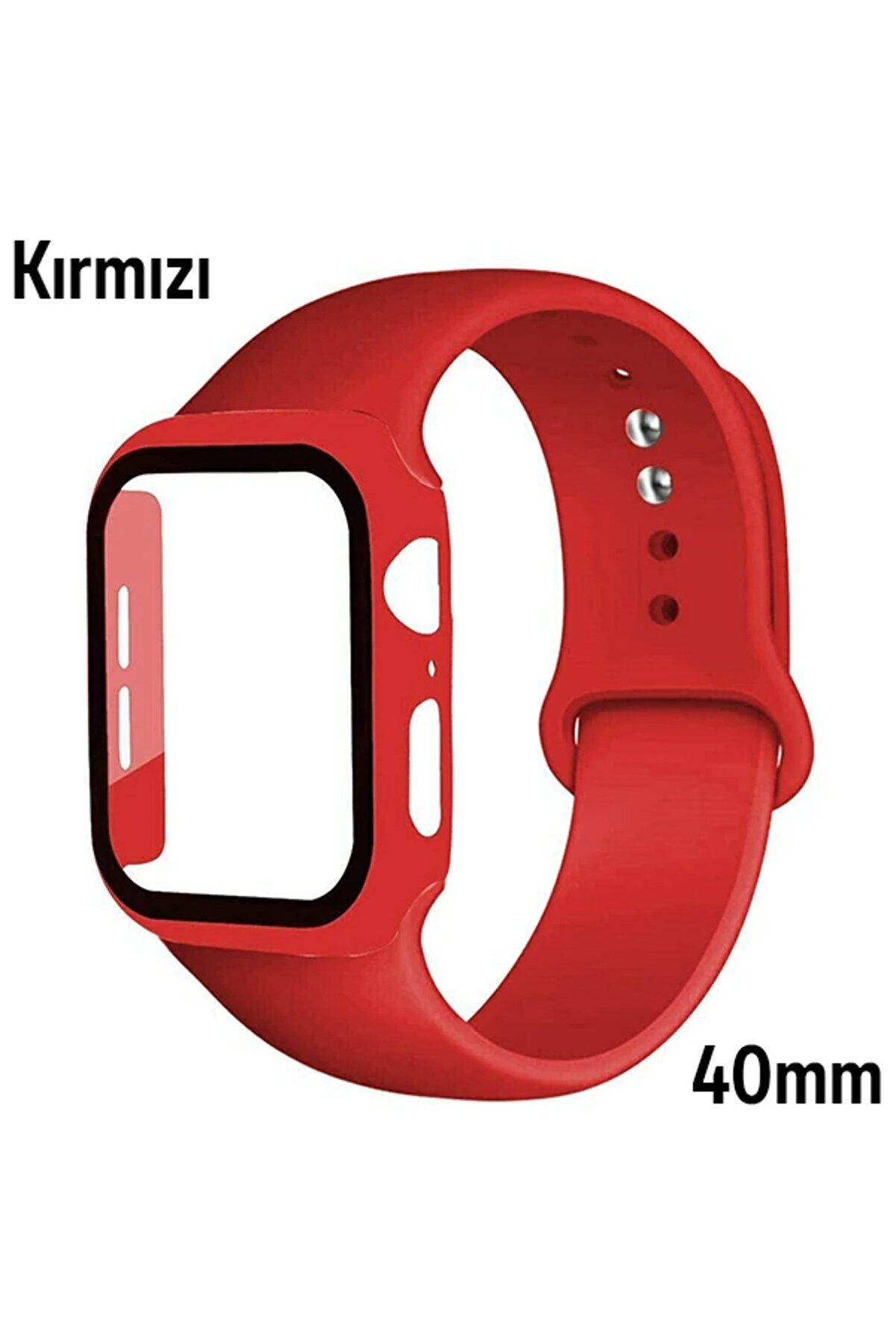 Ally Apple Watch 4-5-6 40Mm Si̇li̇kon Kordon Kayış Ve Ekran Koruyucu Kılıf-(19 - Dropx2490-3869