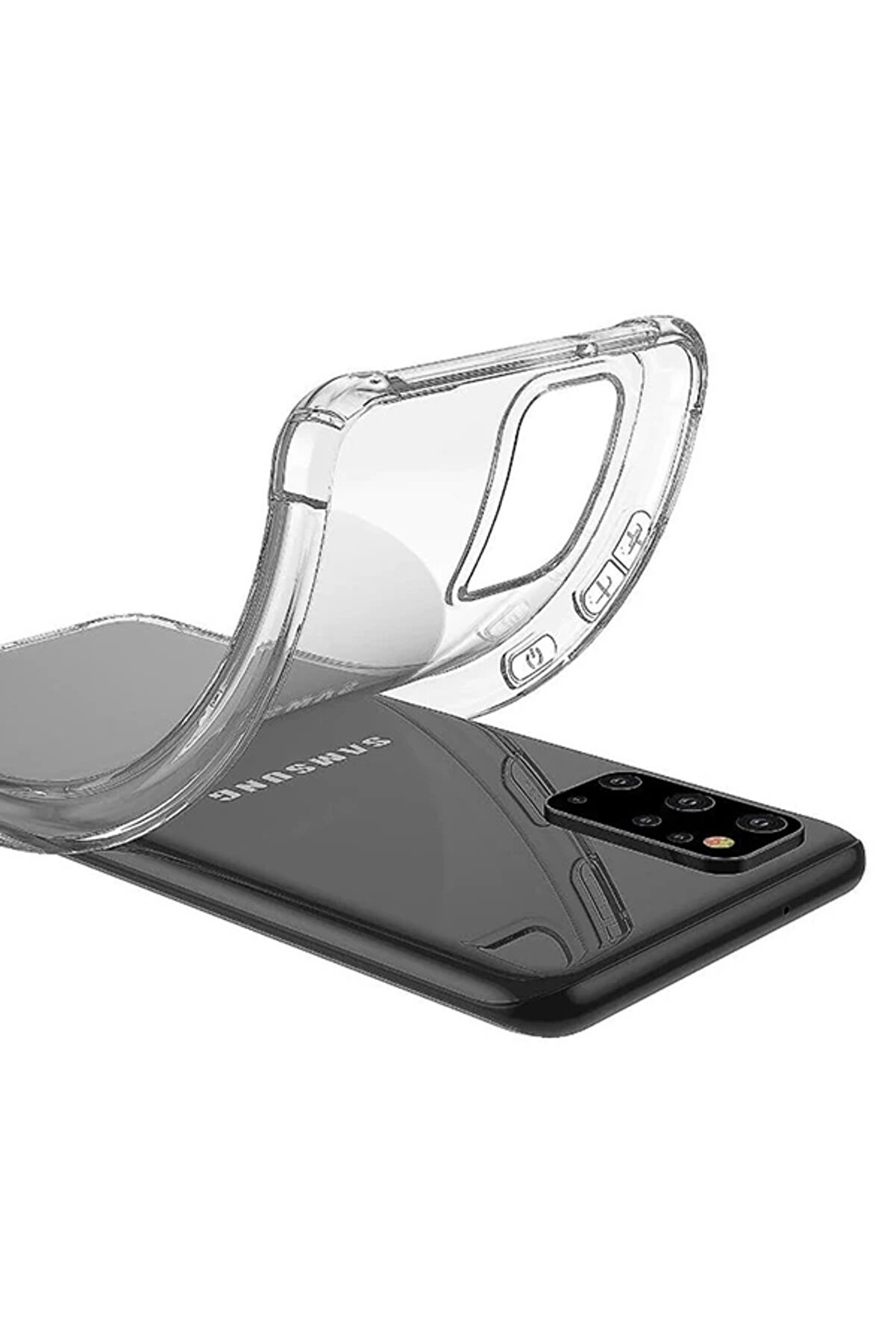 Ally Samsung Galaxy A51 Anti̇-Drop Darbe Emi̇ci̇ Si̇li̇kon Kılıf Shockproof Kılıf-(57 - Gms4147-1760