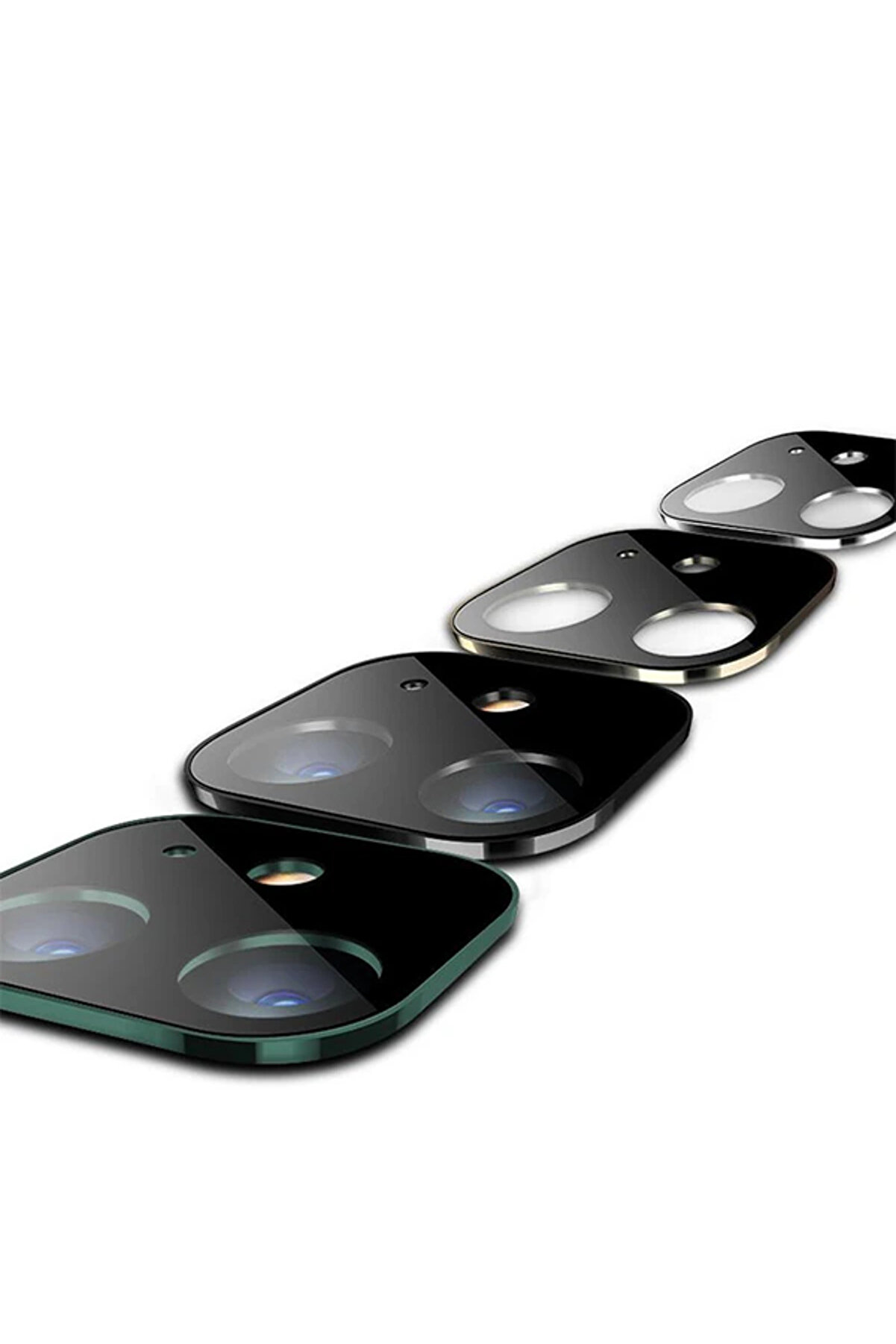 İphone 11 6.1 İnch 3D Metal Kamera Koruyucu Metal Lens-(5775) - Gms1358-5109