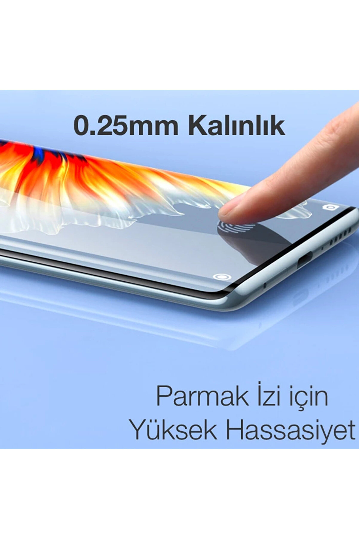 Xi̇aomi̇ Mi̇ Mi̇x 4 0.25Mm Kavi̇sli̇ Full Cam Ekran Koruyucu-(1903) - Dropx5741-2058