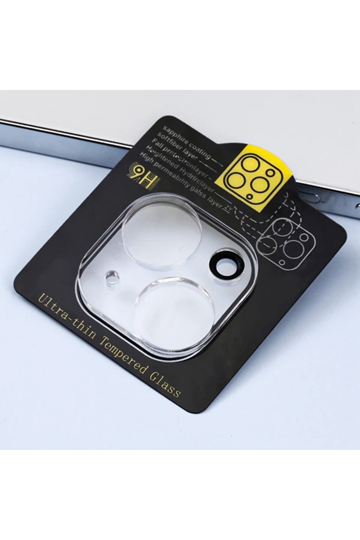 Ally İphone 14 -14 Plus 3D Full Tempered Glass Cam Kamera Koruyucu-(5775) - Gms6346-4044