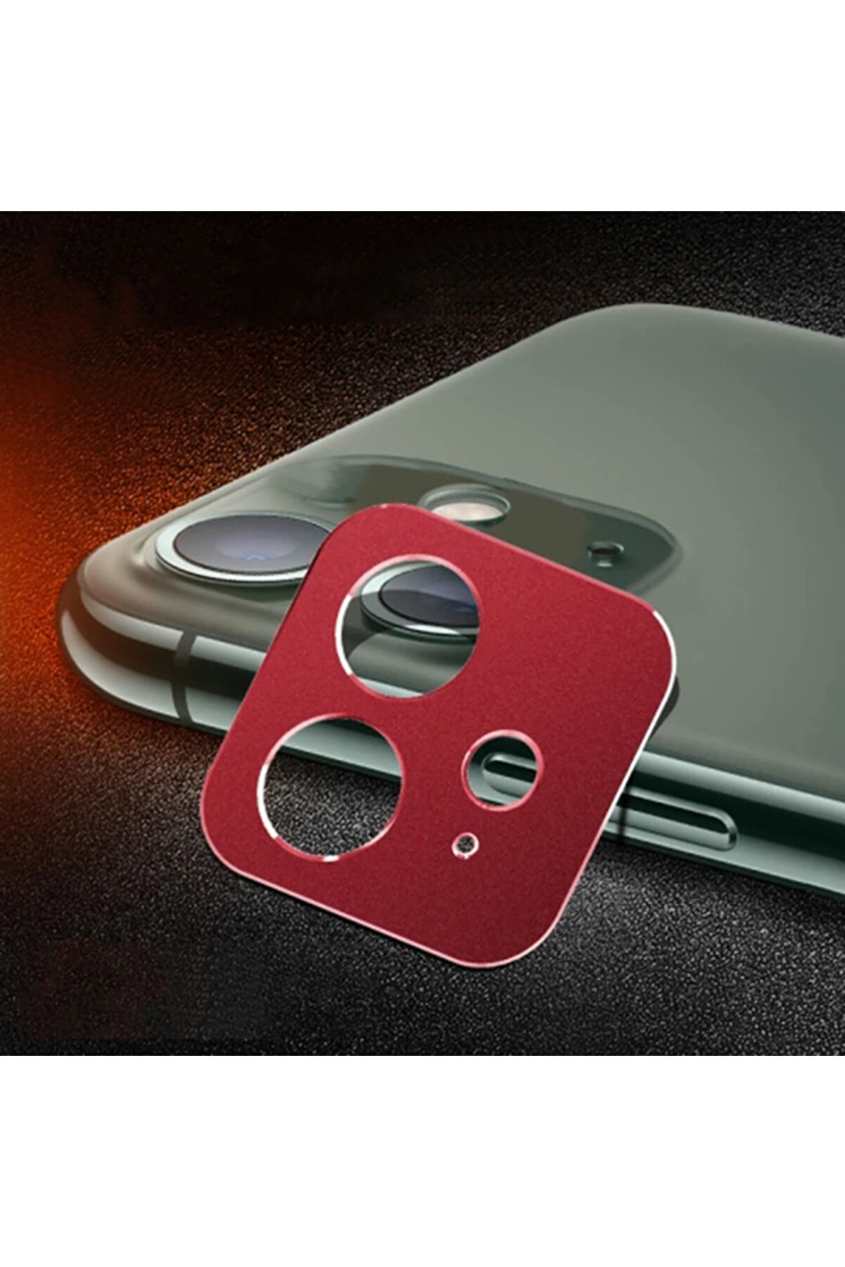İphone 11 6.1 3D Metal Kamera Koruyucu Metal Lens-(5775) - Gms9438-4543