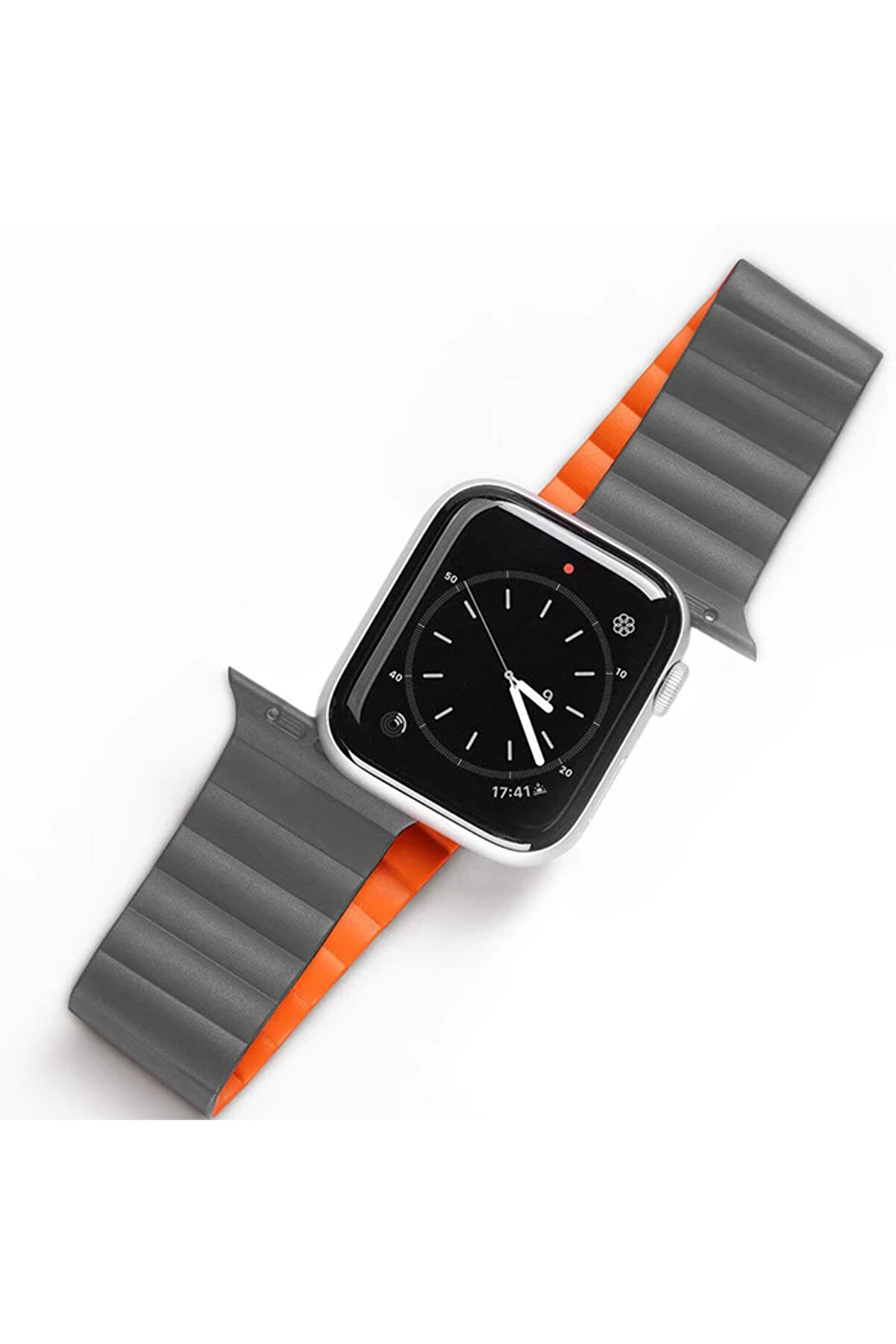 CepteToptan DUX DUCIS Apple Watch 42/44/45MM için Manyetik Zincir Versiyon PU Deri Kayış - DROPX2500-9294