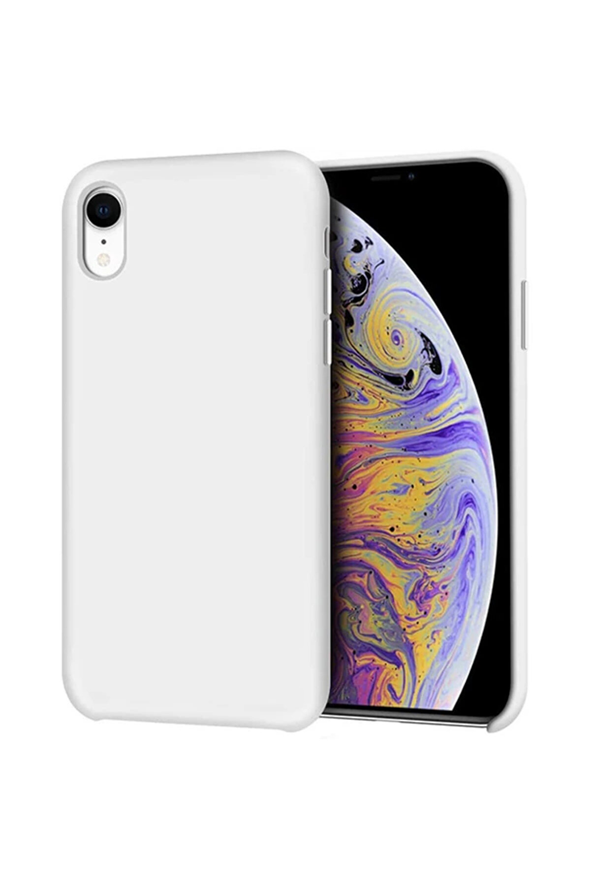 İphone Xr 6.1İnch Lansman Kılıf İçi̇ Kadi̇fe Soft Si̇li̇kon Kılıf-(1903) - Dropx5033-2382