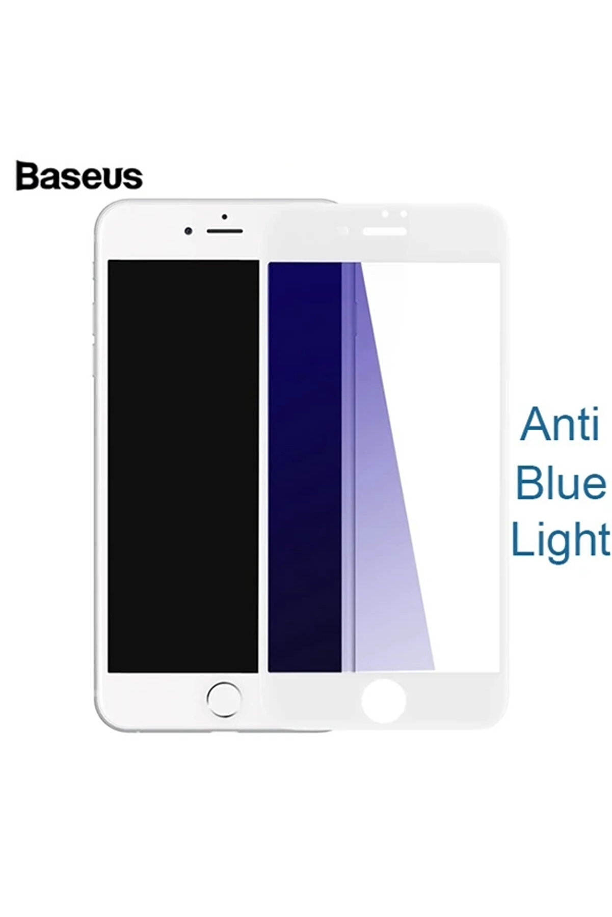İphone 7 Plus 8 Plus 3D Anti̇ Blue Li̇ght Full Cam Ekran Koruyucu-(1903) - Dropx5983-5925