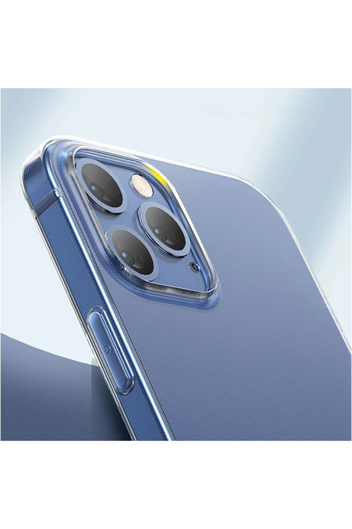 Si̇mple Case İphone 12 Pro 6.1 İnce Şeffaf Si̇li̇kon Kılıf-(5775) - Gms5564-1066