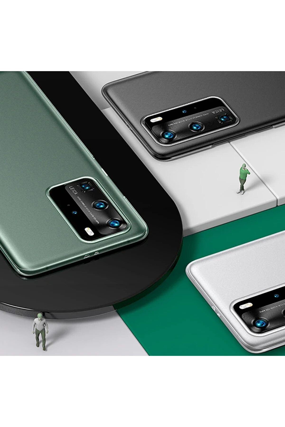 Huawei̇ P40 Wi̇ng Case Ultra İnce Şeffaf Kılıf-(1903) - Dropx4367-7446