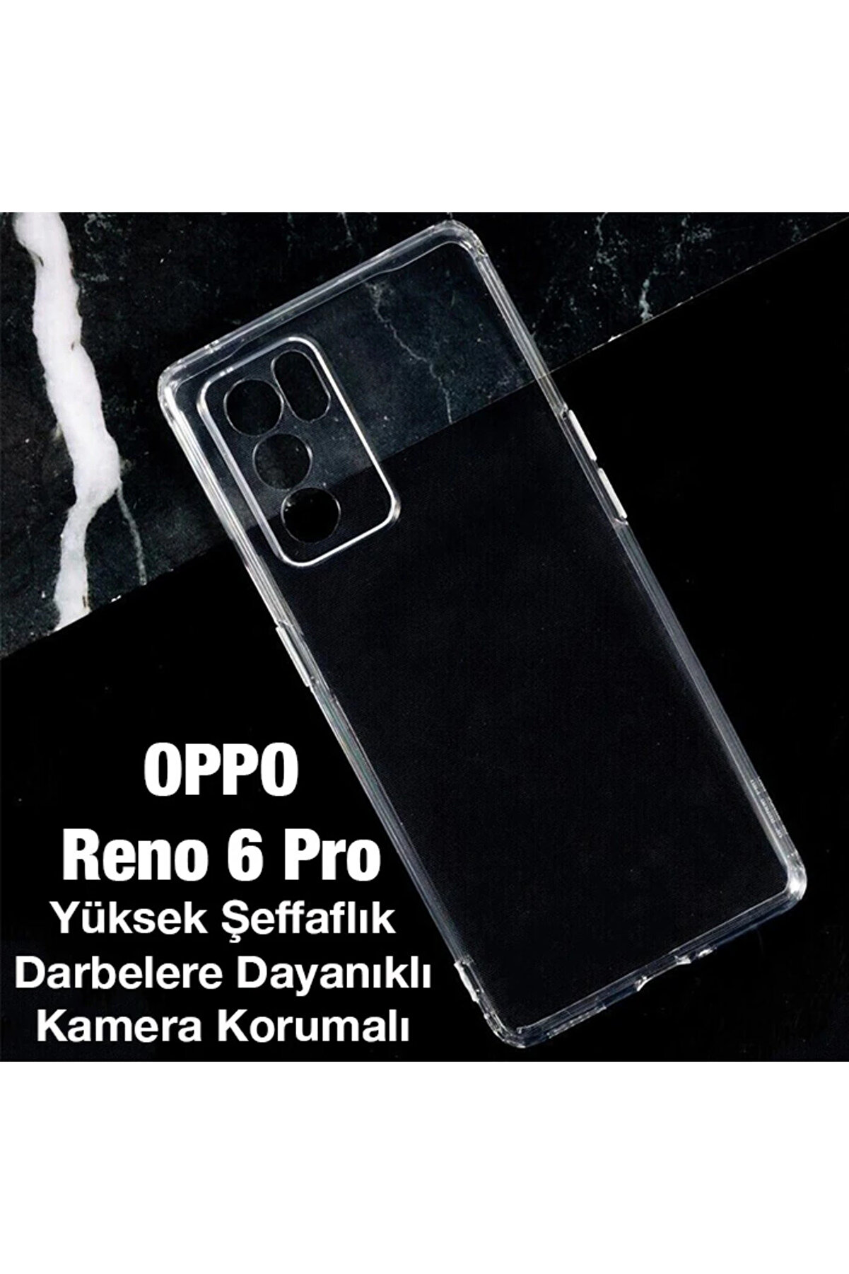 Oppo Reno 6 Pro Kılıf Kamera Korumalı Ultra İnce Şeffaf Si̇li̇kon Kılıf-(19 - Dropx9811-3009