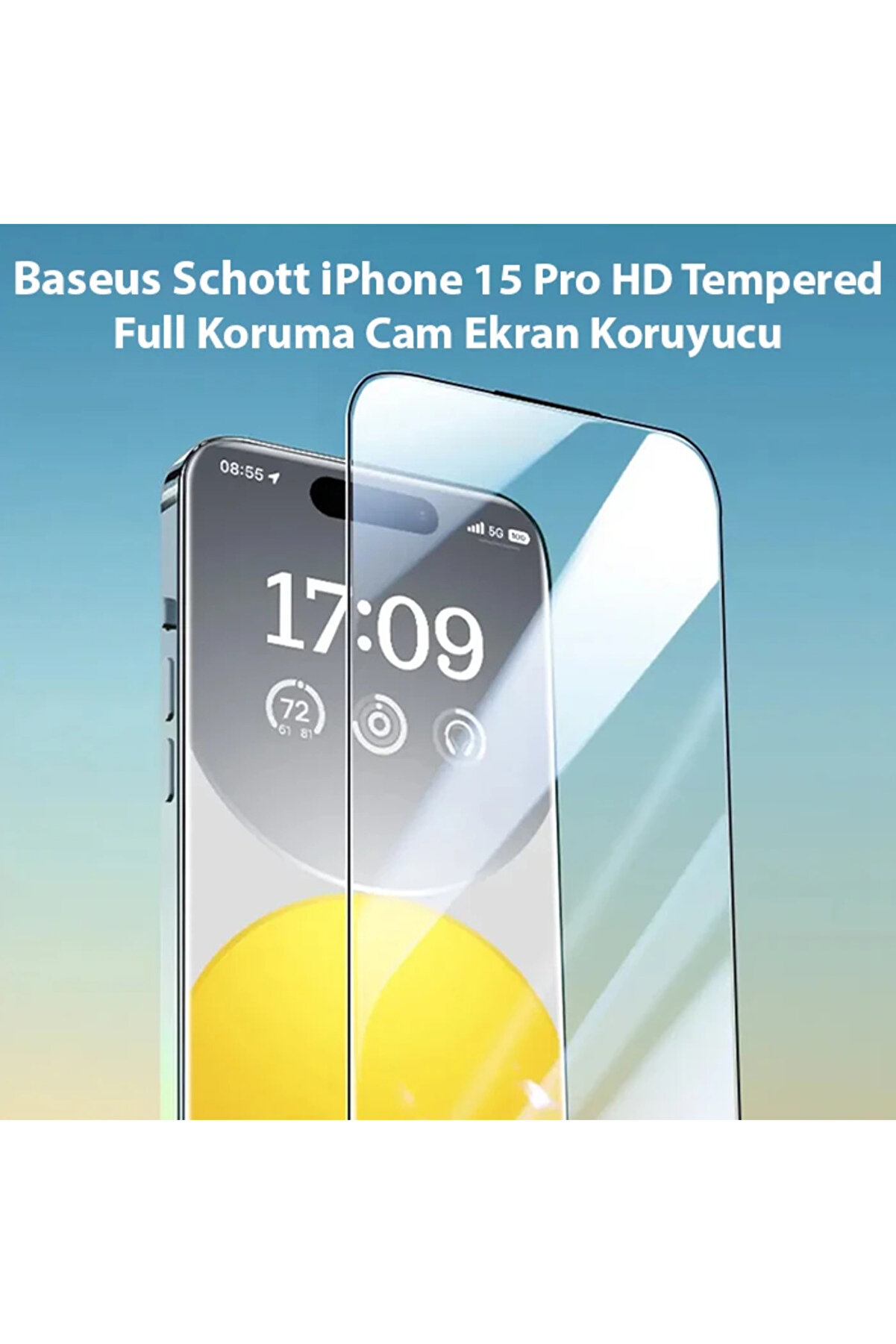 İphone 15 Pro Hd Tempered Full Koruma Cam Ekran Koruyucu-(1903) - Dropx1132-2418