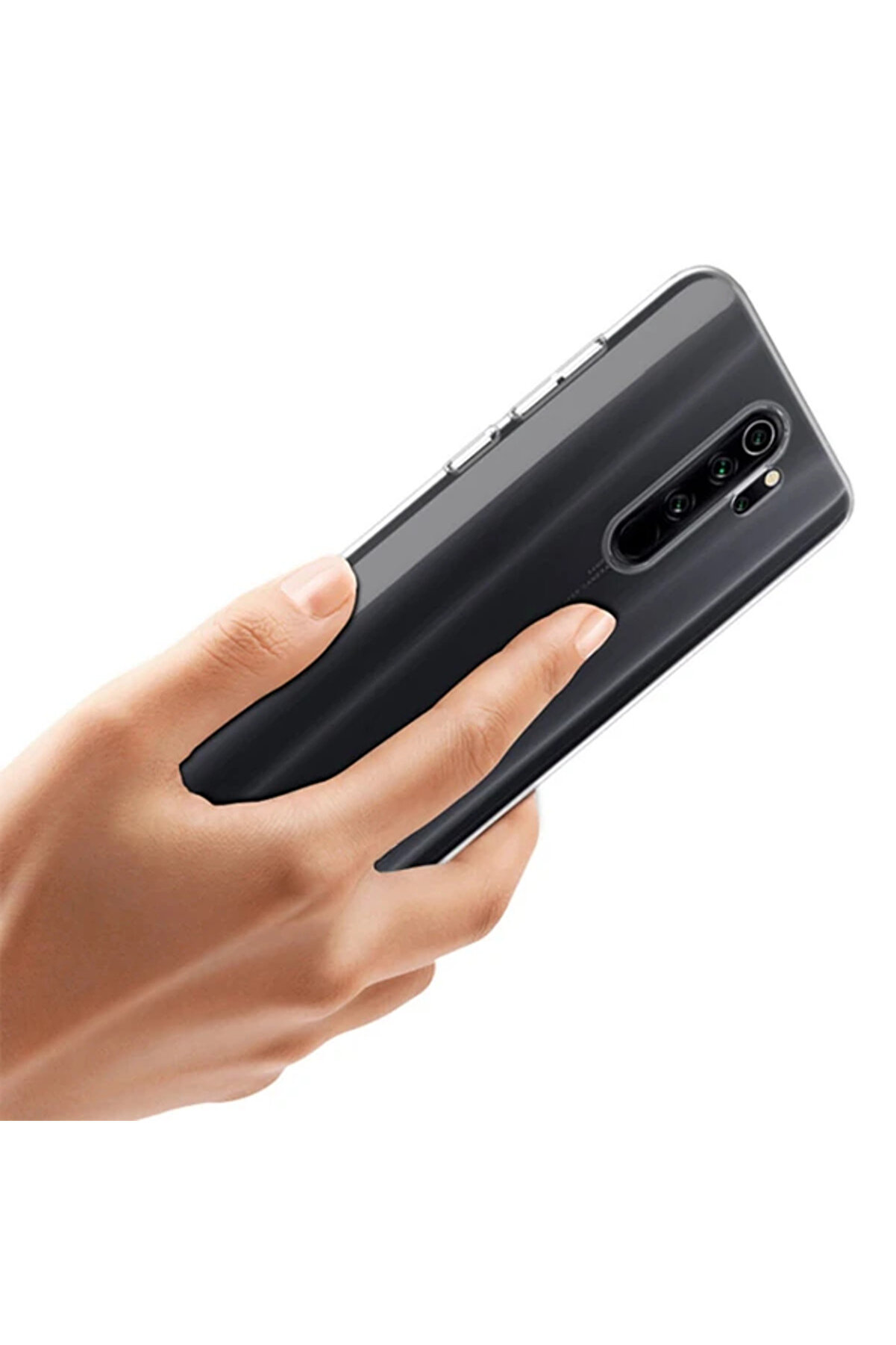 Xi̇aomi̇ Redmi̇ Note 8 Pro Kamera Korumalı Fi̇t Şeffaf Si̇li̇kon Kılıf-(1903) - Dropx8703-2612