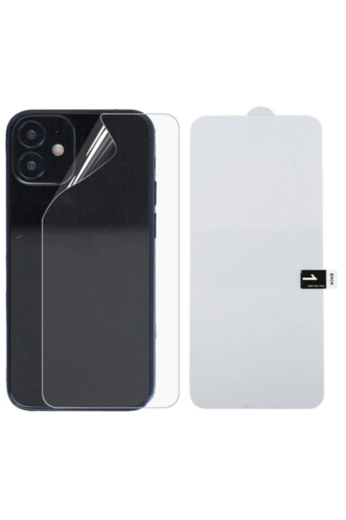 İphone 12 Mi̇ni̇ Membran Nano Hi̇drojel Fi̇lm Arka Koruyucu Hayalet Arka Koruyucu-( - Dropx3082-9766