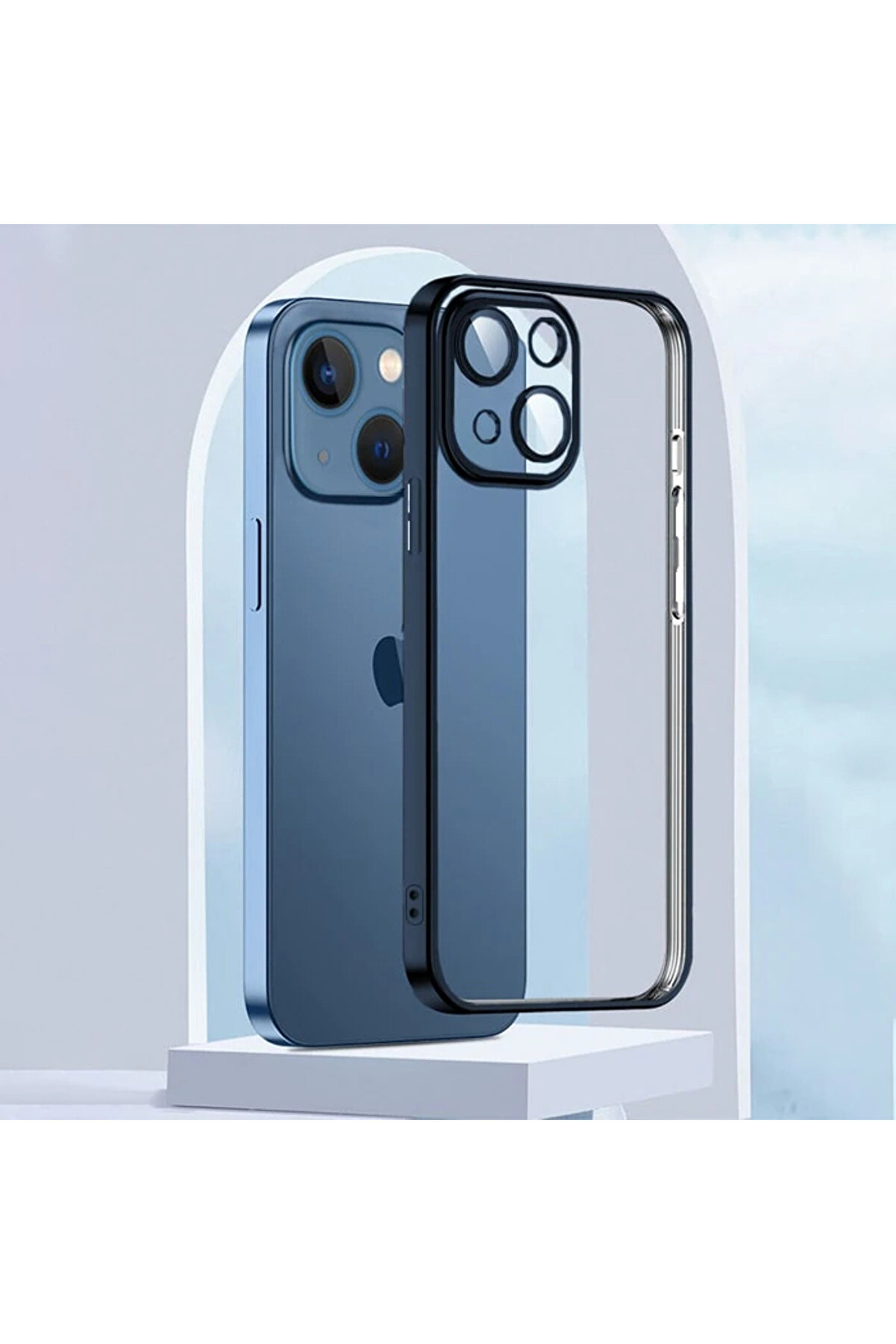 Ally Fashi̇on Seri̇es İphone 13 6.1İnç Kılıf Renkli̇ Kenar Lazer Çerçeveli̇ Si̇l - Dropx3980-3637