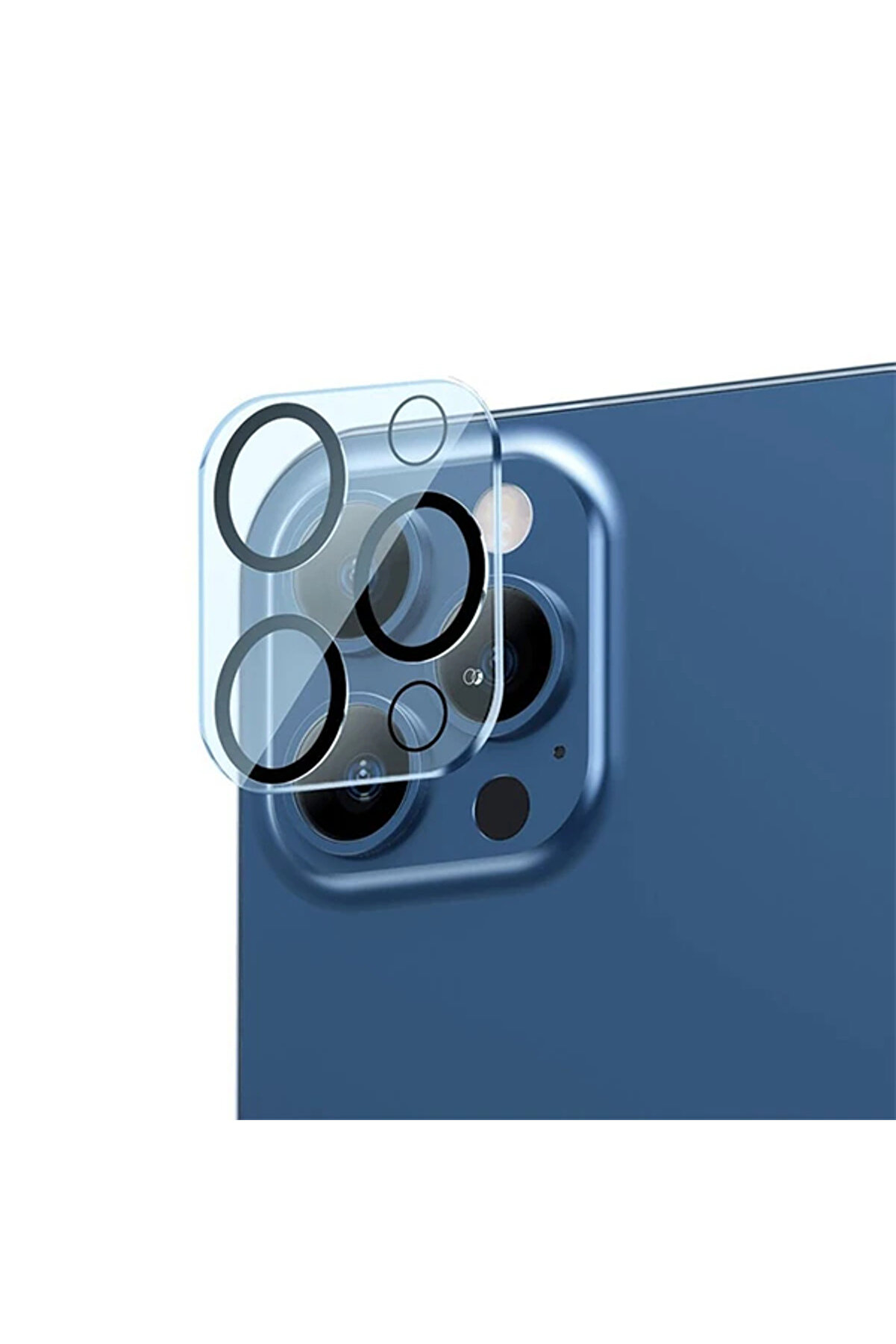 İphone 12 Pro Max 6.7 Full Tempered Kamera Lens Koruma Camı 2Set-(1903) - Dropx6842-3908