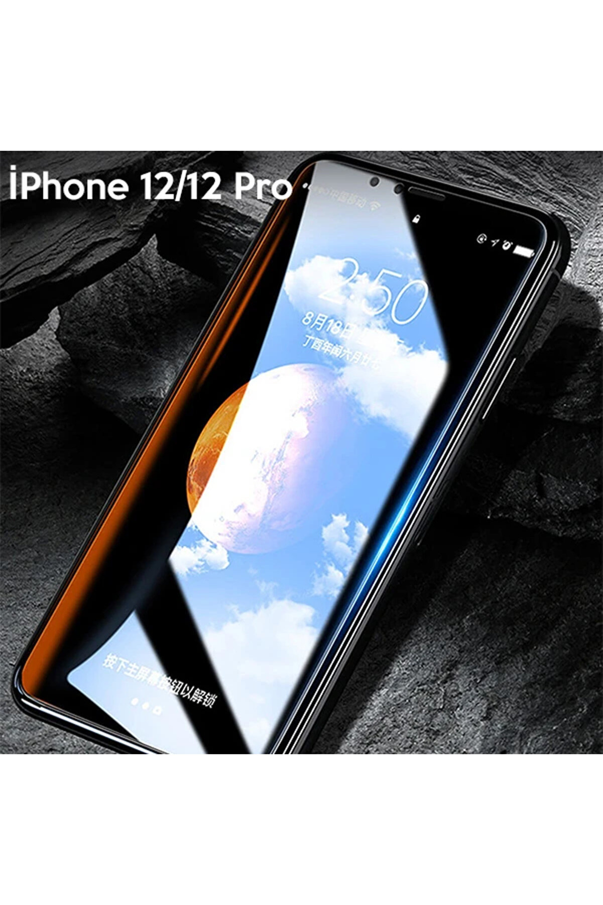 Wk İphone 12/12 Pro 6.1 Ki̇ngkong Curved Tempered Cam Ekran Koruyucu-(1903) - Dropx9631-3307