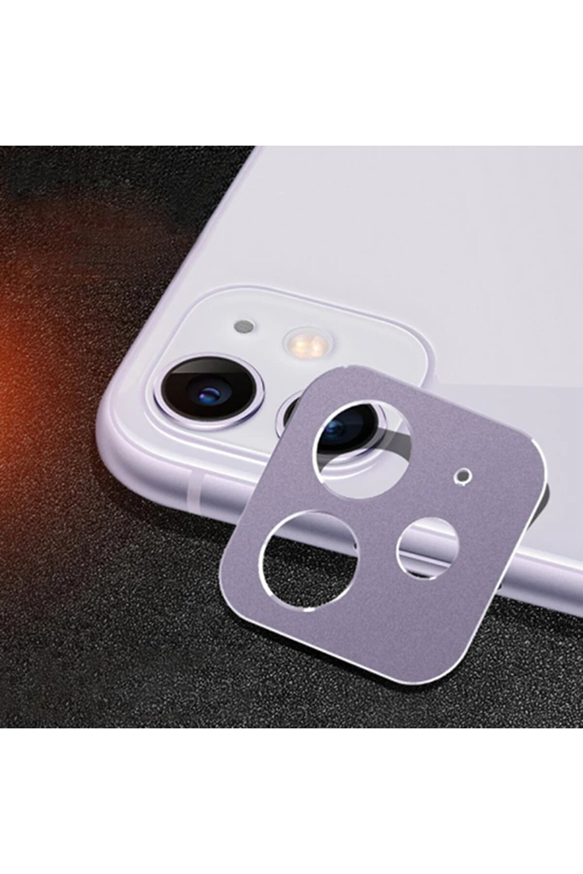 İphone 11 6.1 3D Metal Kamera Koruyucu Metal Lens-(5775) - Gms9438-4543