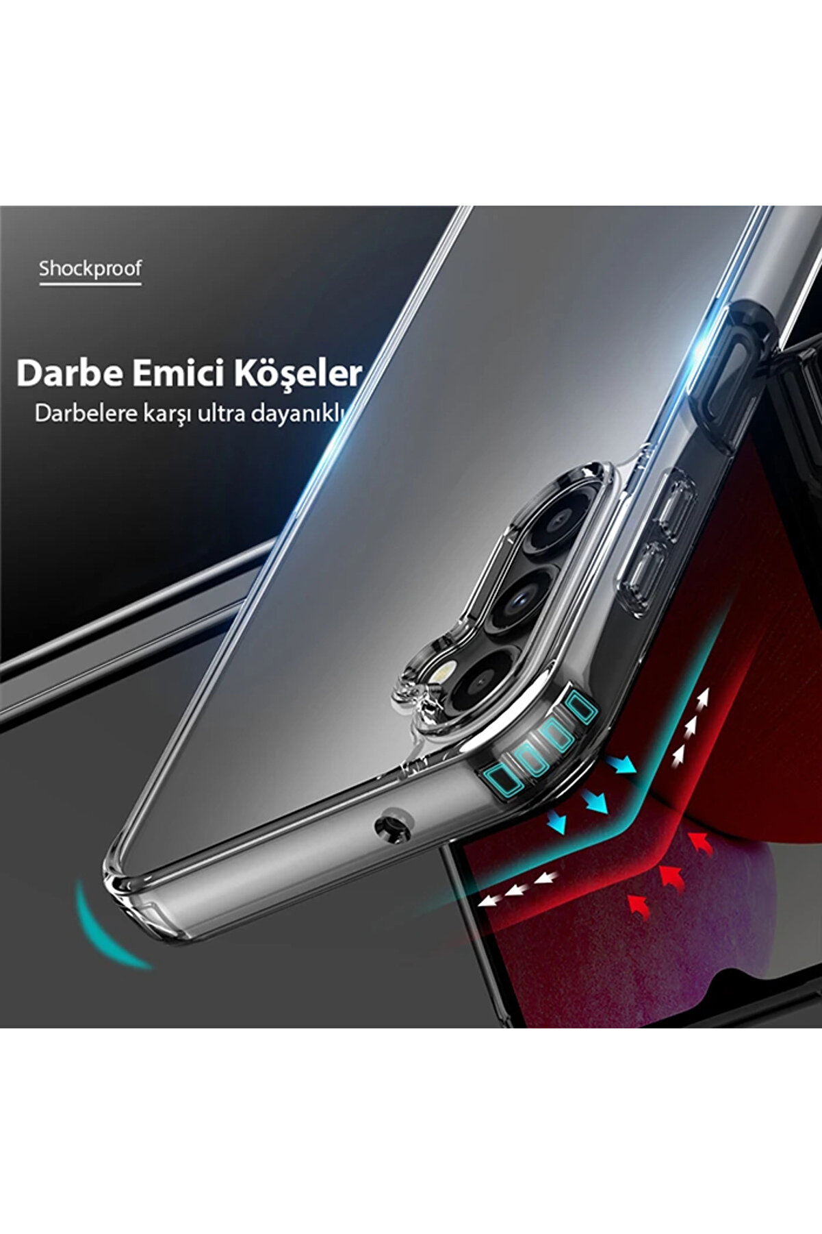 Dux Duci̇s Sm Galaxy A14 5G Cli̇n Seri̇es Shockproof Şeffaf Si̇li̇kon Kılıf-(5775) - Gms1318-4504