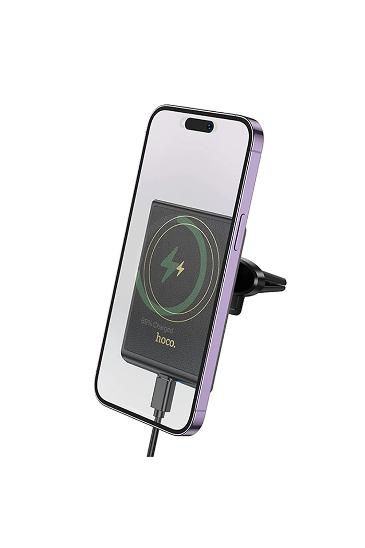Hoco Hw19 Kli̇ma Havalandırma Bölmesi̇ Wi̇reless Kablosuz Hızlı Şarj Araç Tel - Dropx5757-8044