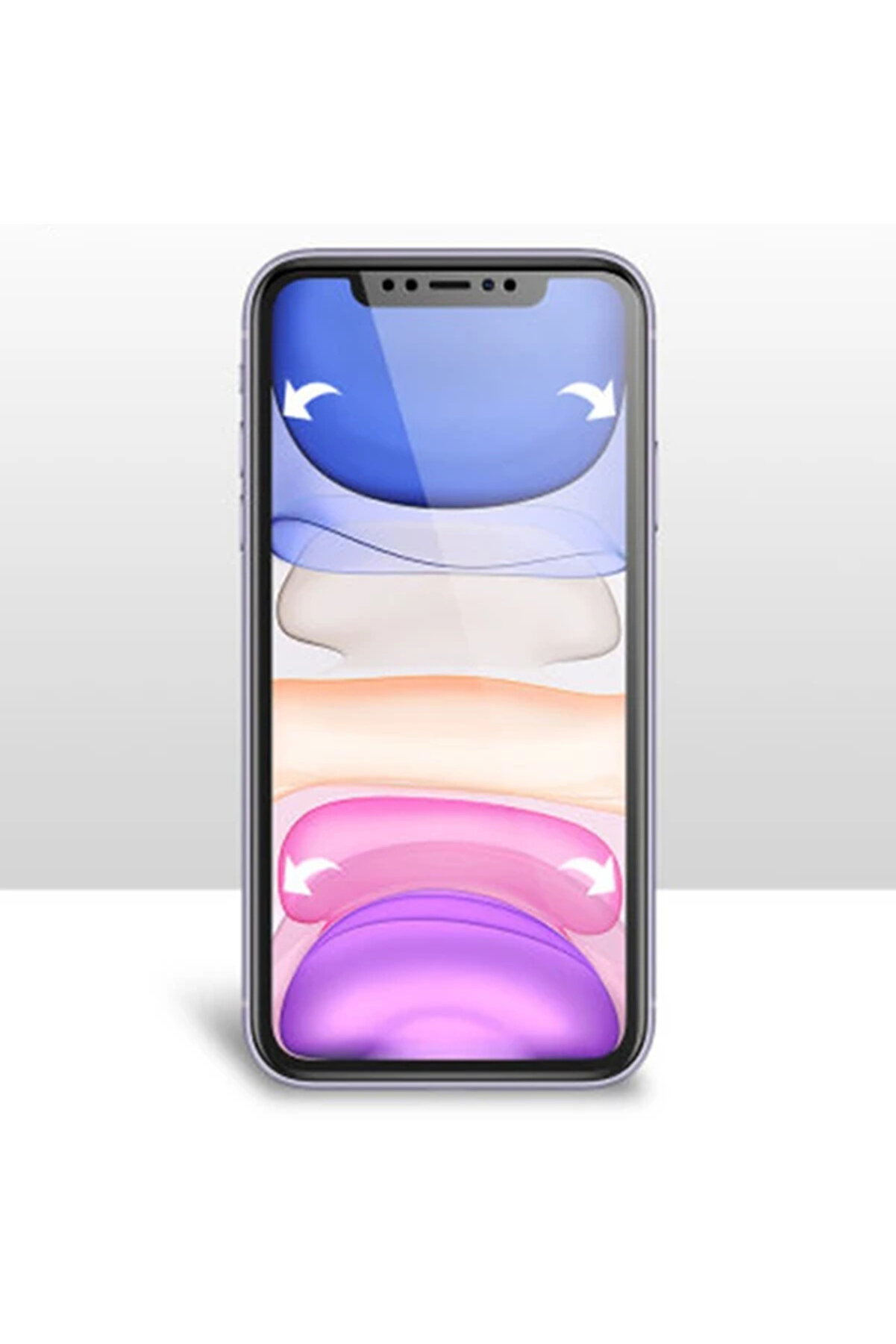 İphone 11 Uyumlu 6.1 Fi̇lm Ön Arka Full Koruyucu Membran Nano Hi̇drojel Koruyucu Set-(5775) - Hrn9570