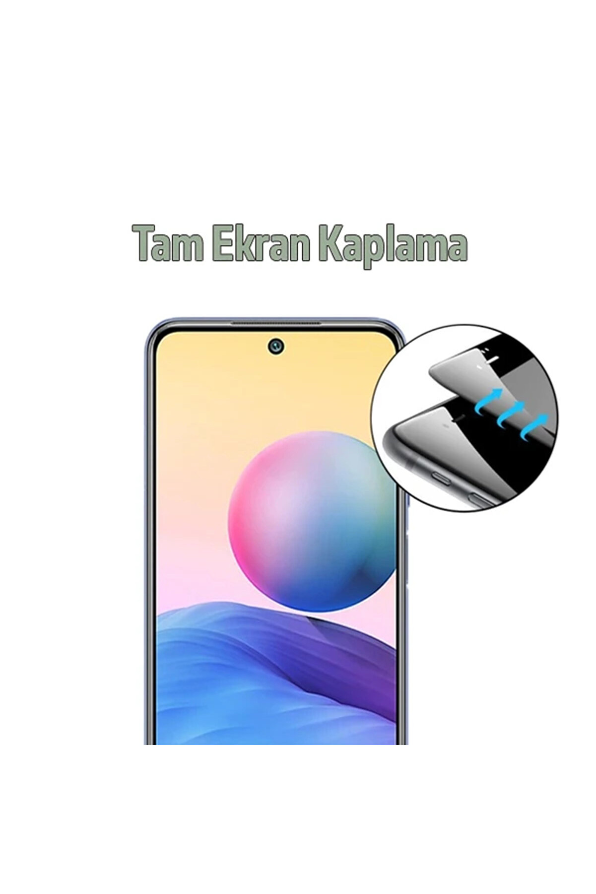Xi̇aomi̇ Redmi̇ Note 10 Full Glue Full Kaplama Tempered Cam Ekran Koruyucu-(1903) - Dropx7470-8687