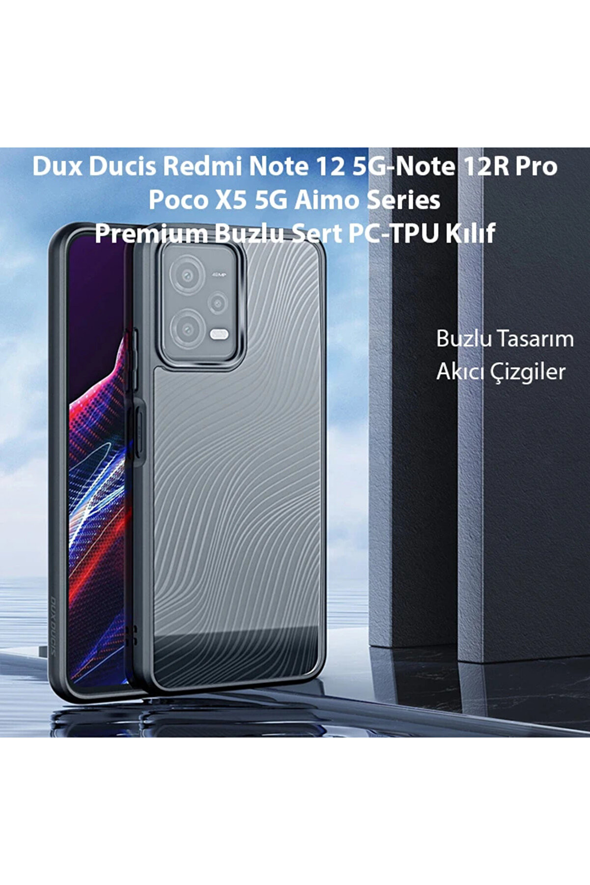 Dux Duci̇s Redmi̇ Note 12 5G/Note 12R Pro/Poco X5 5G Ai̇mo Seri̇es Premi̇um Buzlu Ser - Dropx3025-5721