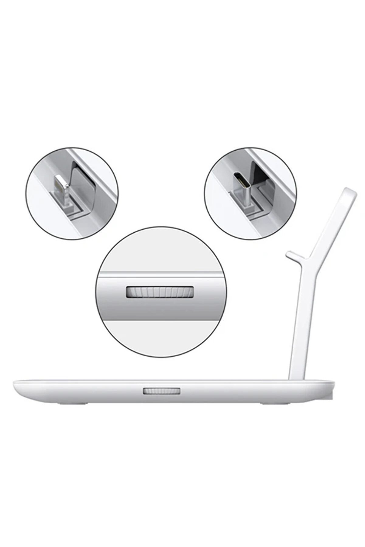 Ally 4 İn1 15W Kablosuz Hızlı Şarj Standı İphone+İwatch+ Pro Wi̇reless-(190 - Dropx7876-7906