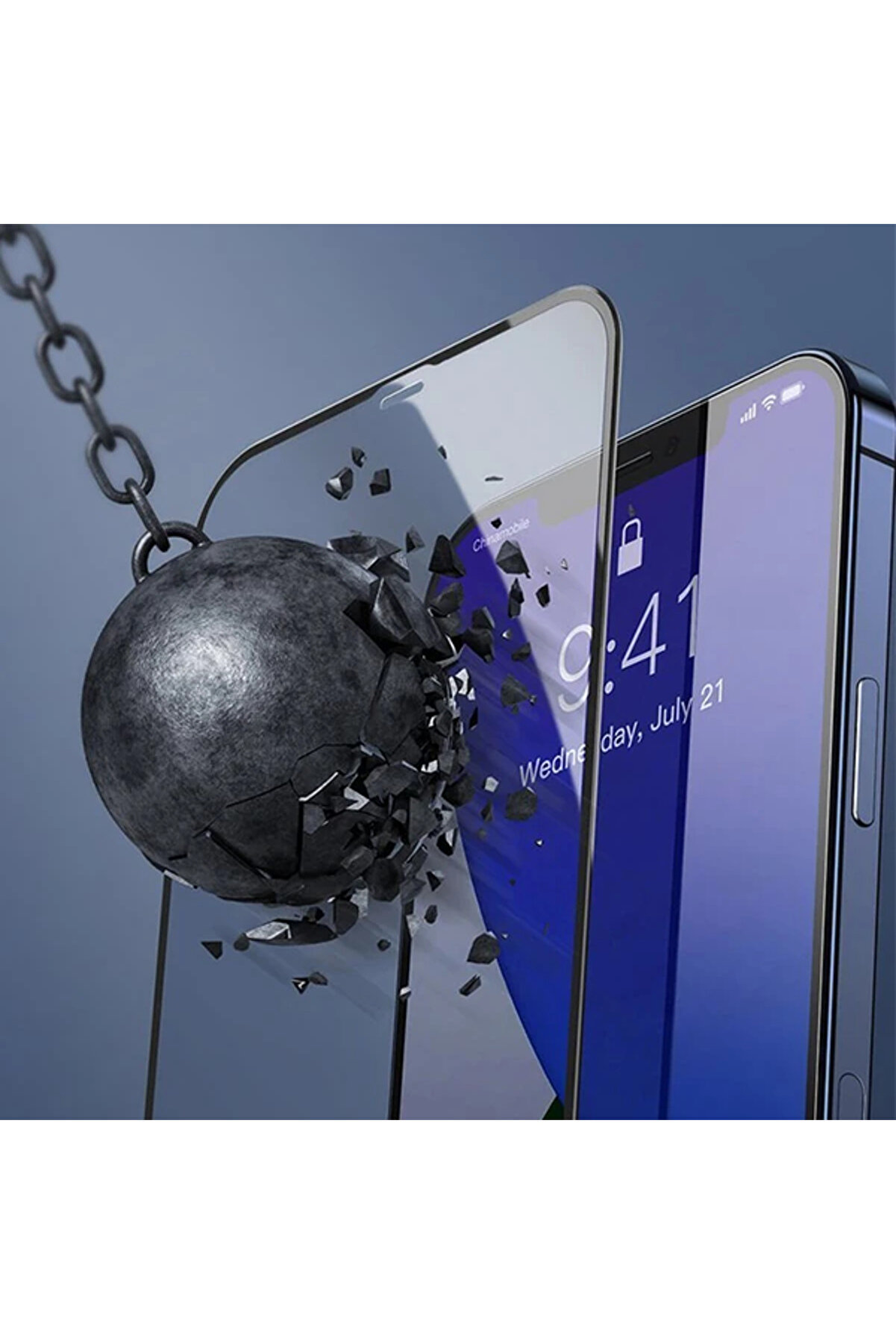 İphone 12 Pro Max 6.7 0.3Mm Full Anti̇ Blue Li̇ght Tempered Cam Ekran Koruyucu 2Adet - Gms3130-7042