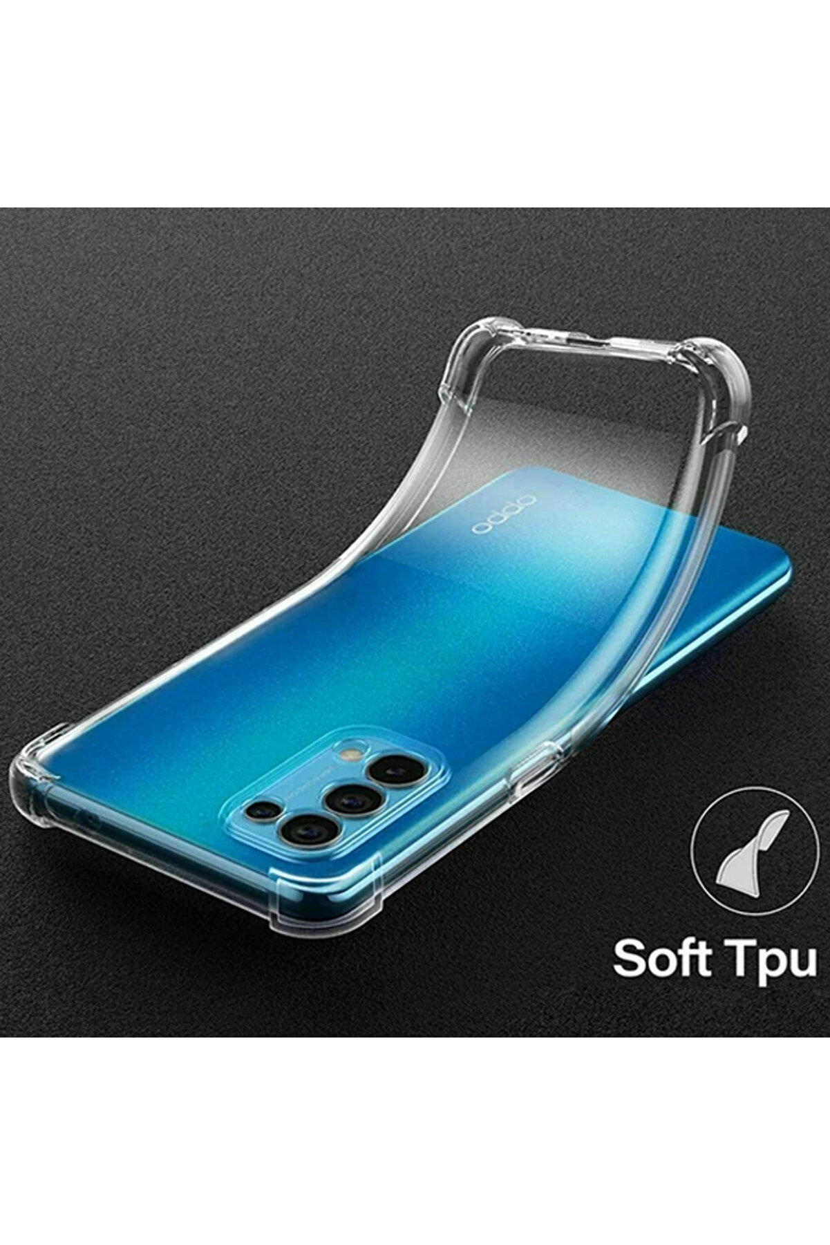 Oppo Reno A15 - A15S Kamera Korumalı Shockproof Si̇li̇kon Kılıf-(5775) - Gms9142-2176