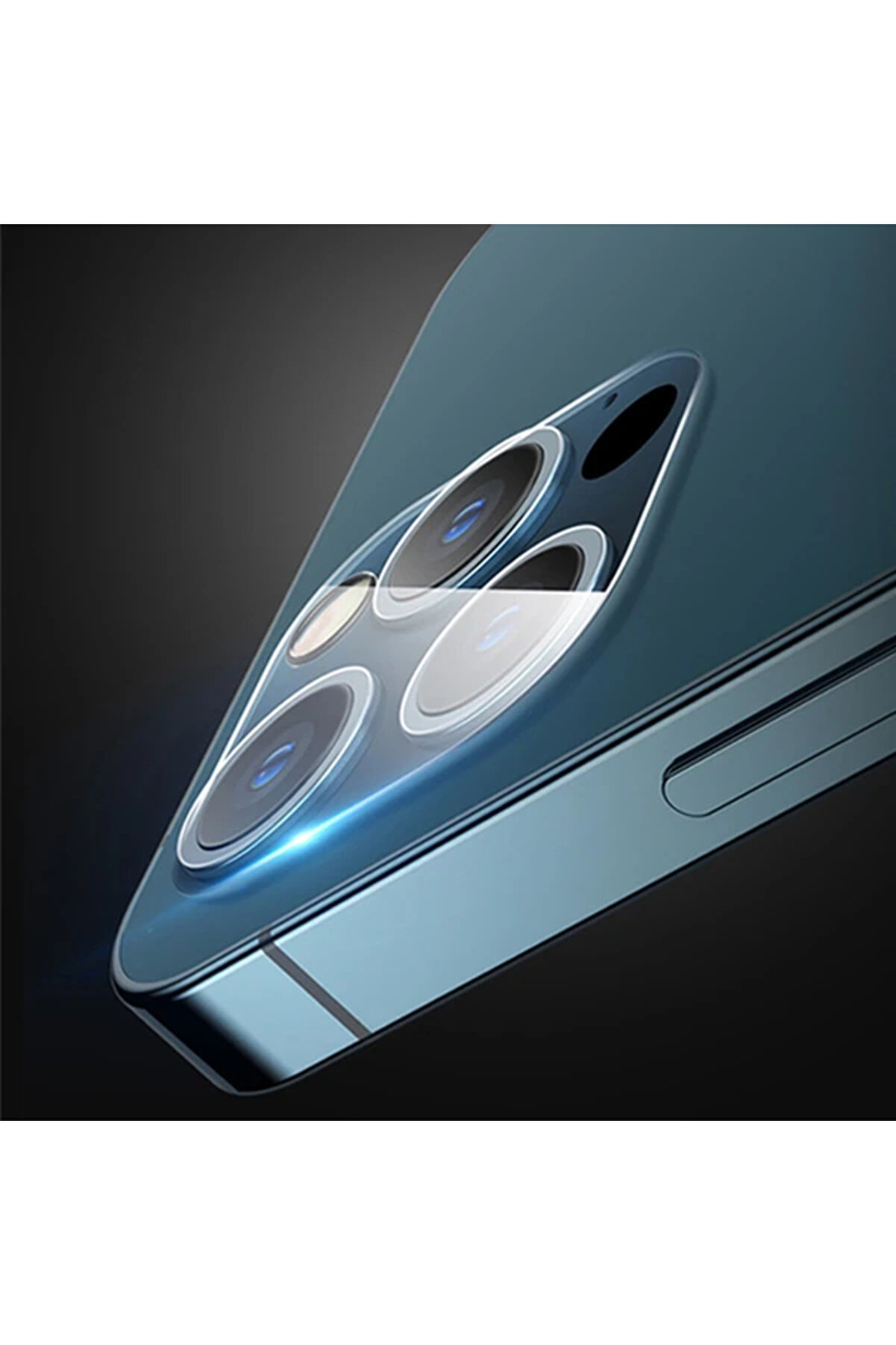 İphone 12 Pro Max 6.7 Hat-Pri̇nce 9H 3D Full Tempered Cam Kamera Koruyucu-(5775) - Gms9706-4655