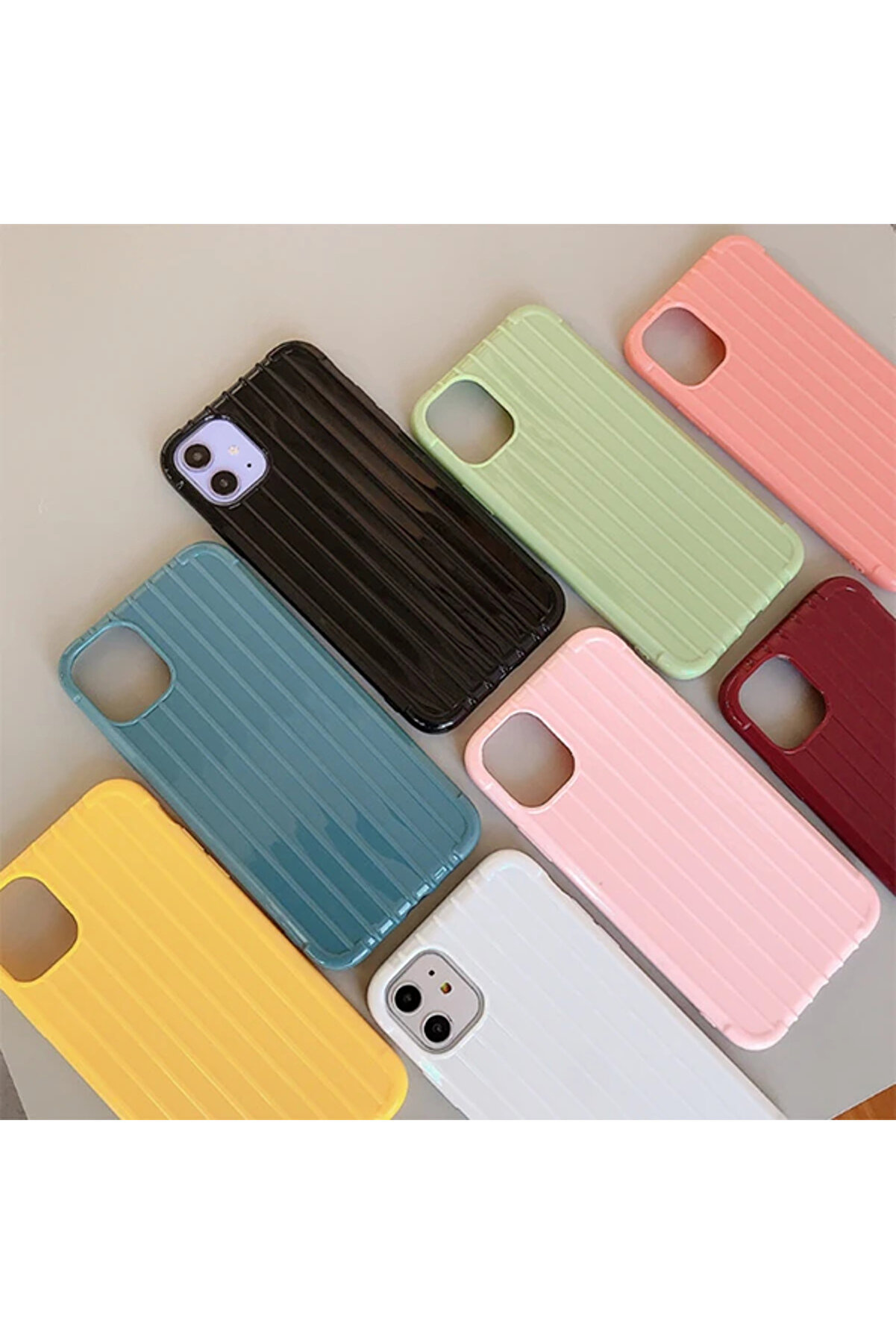 Ally İphone 11 6.1 İnch Trunk Li̇nes İnce Soft Si̇li̇kon Kılıf-(5775) - Gms1568-7327