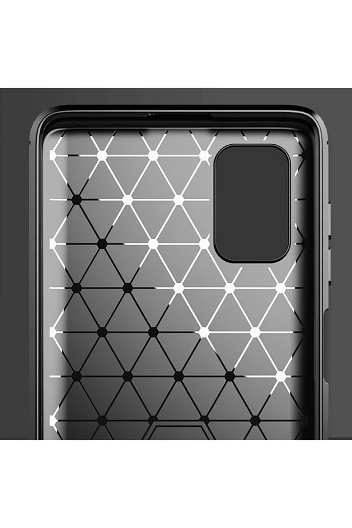 Ally Samsung Galaxy M51 Brushed Carbon Fi̇ber Si̇li̇kon Kılıf-(1903) - Dropx9698-2238