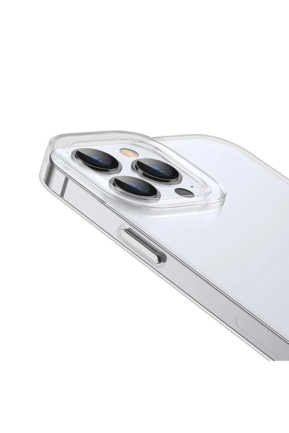 Si̇mple Case İphone 13 Pro Max İnce Si̇li̇kon Şeffaf Kılıf-(1903) - Dropx9976-9655