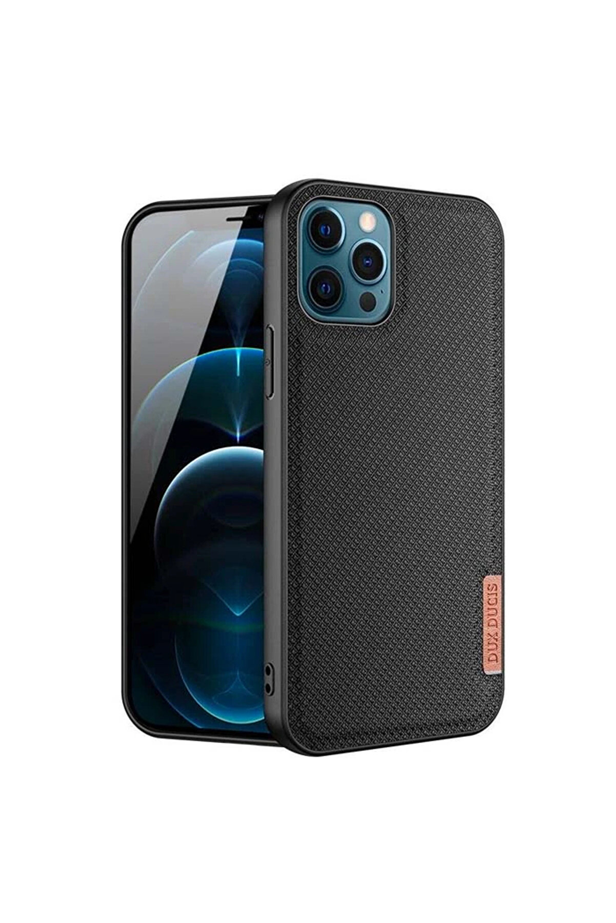 CepteToptan Dux Ducis Fino Serisi iPhone 12 Pro Max Kılıf Premium Dokuma Silikon Kılıf-( - DROPX5043-6828