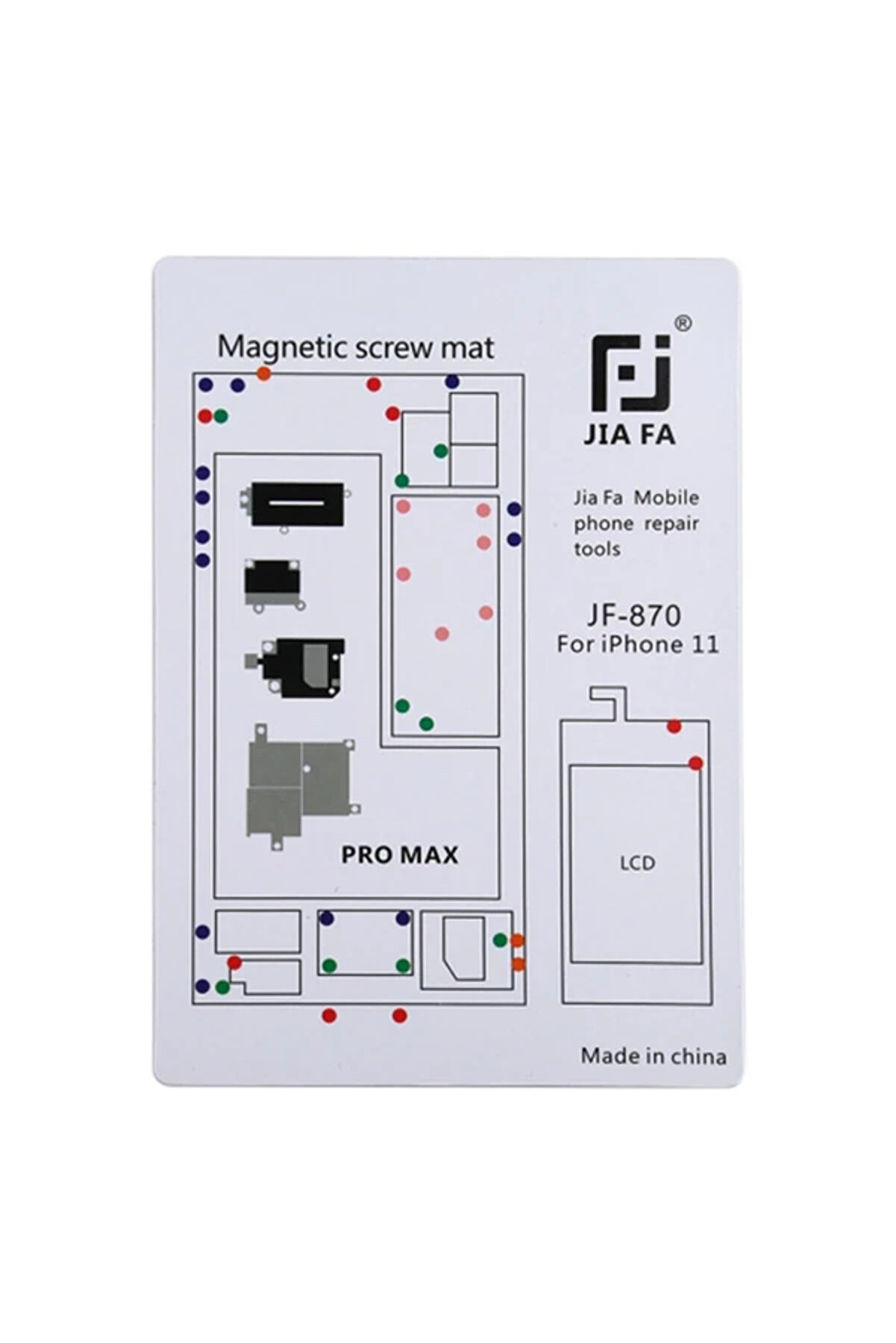 gizmurstore JIAFA JF-870 iPhone 11 Pro Max Mıknatıslı Çalışma Hasırı Vida Gostergeli-(57 - GMS1128-7872