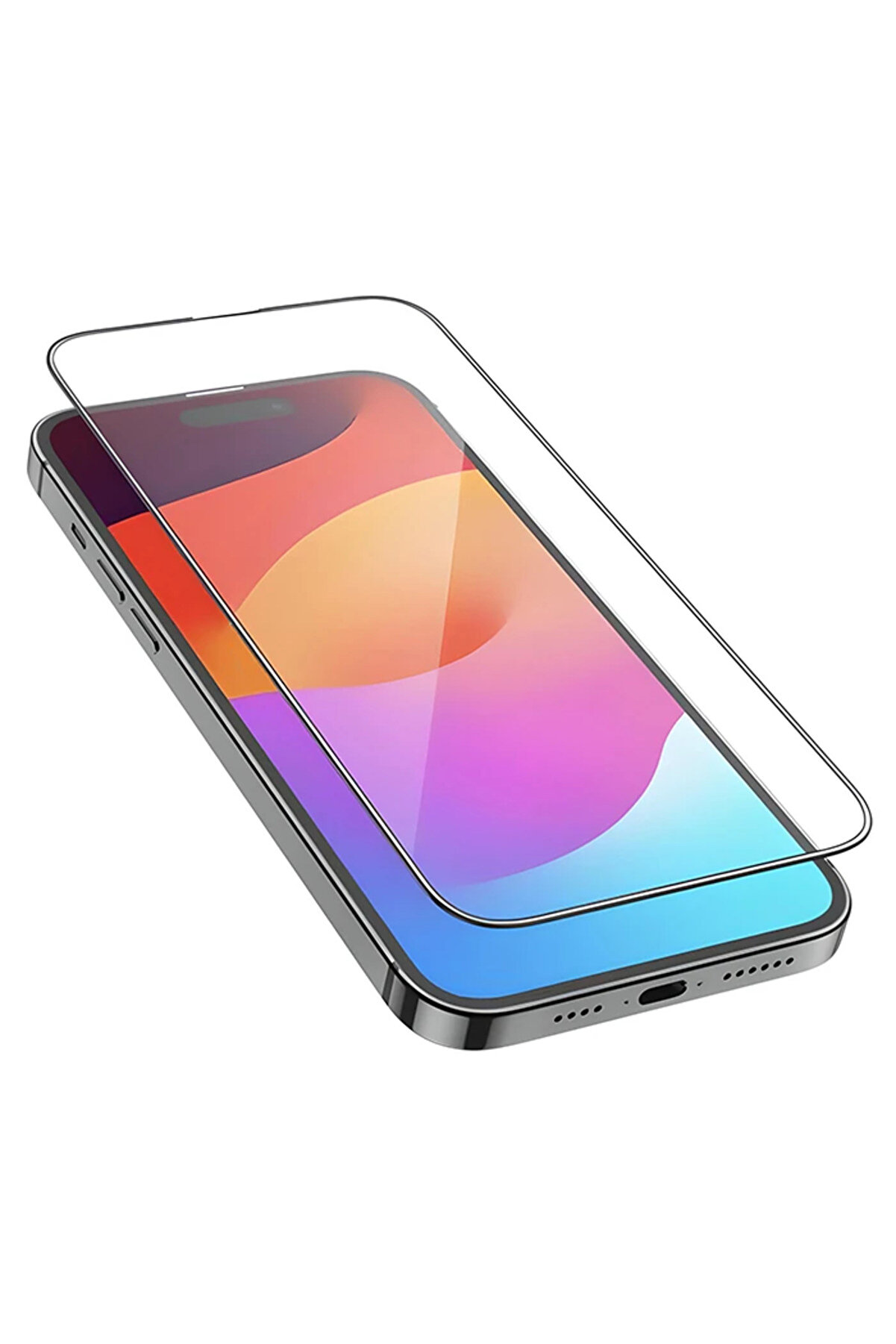 Hoco İphone 15 Pro Max 5D Full Tempered Kırılmaz Cam Ekran Koruyucu 25 Adet Set-(5 - Gms5743-6551