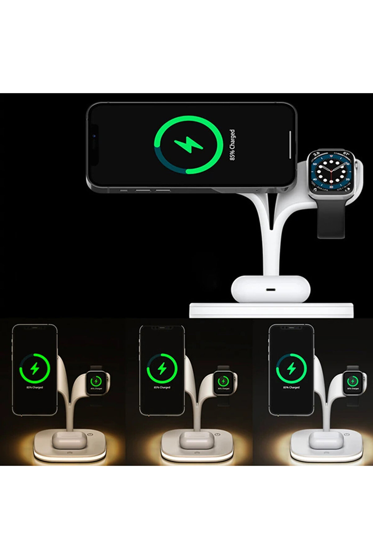 Ally 5İn1 İphone 15-14-13-12 Apple Watch Tutucu Kablosuz Şarj İstasyonu Hızlı Ş - Gms8529-1744