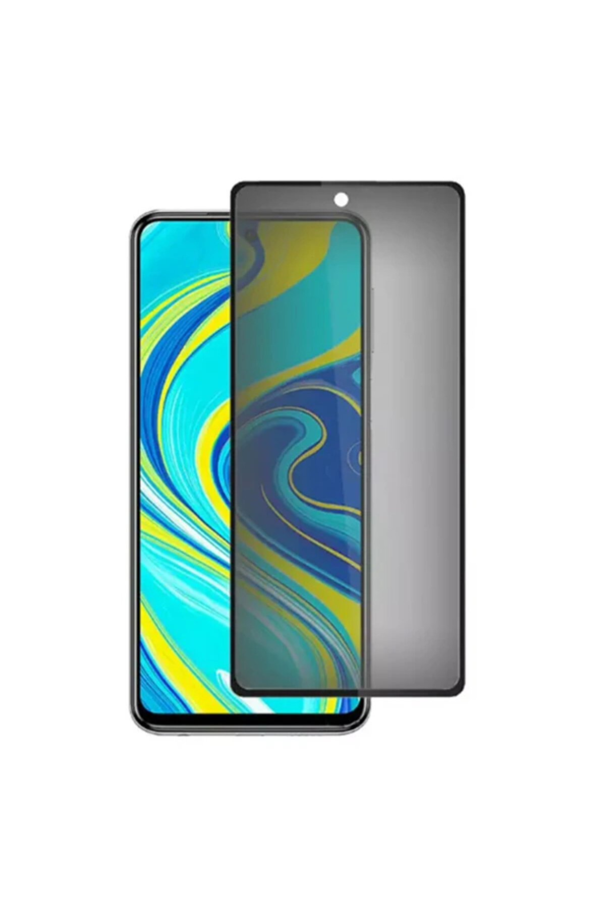 CepteToptan Redmi Note 9S / Note 9 Pro 3D Full Privacy Gizlilik Cam Ekran Koruyucu-(1903) - vb2148-8774
