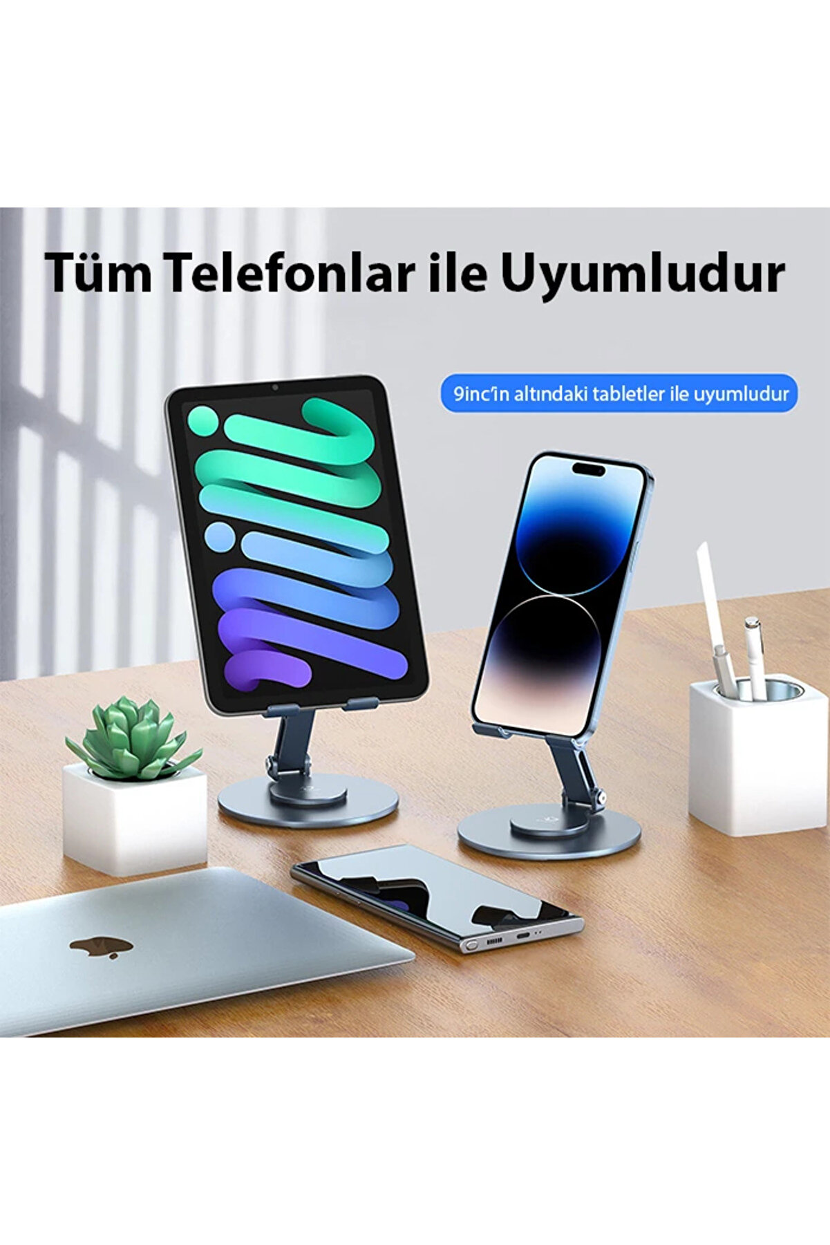 Dux Duci̇s Es Seri̇es Alümi̇nyum Alaşımlı 360° Dönebi̇len Katlanır Telefon St - Dropx4252-4460