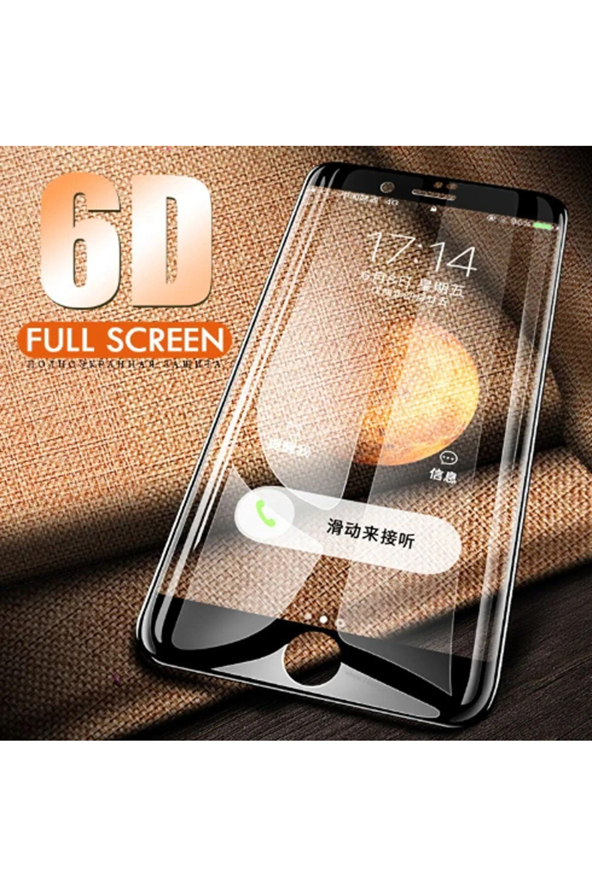 feifei İphone 6plus İphone 6s Plus 6d Kavisli Full Kırılmaz Cam Ekran Koruyucu-(5775) - HBY4147-8788
