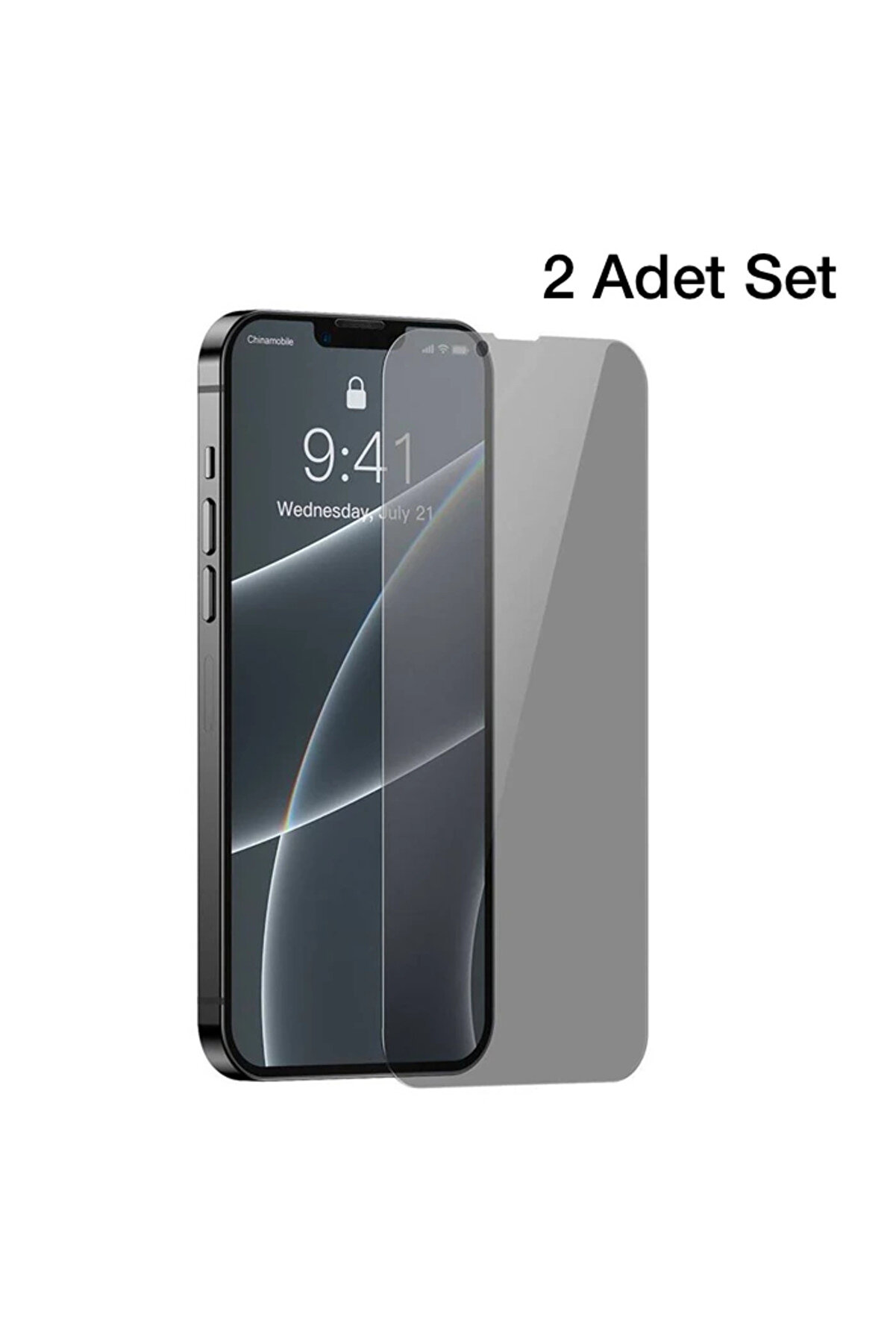 İphone 13 Mi̇ni̇ Pri̇vacy Hayalet Cam Ekran Koruyucu 2 Adet Set-(1903) - Dropx4117-4908