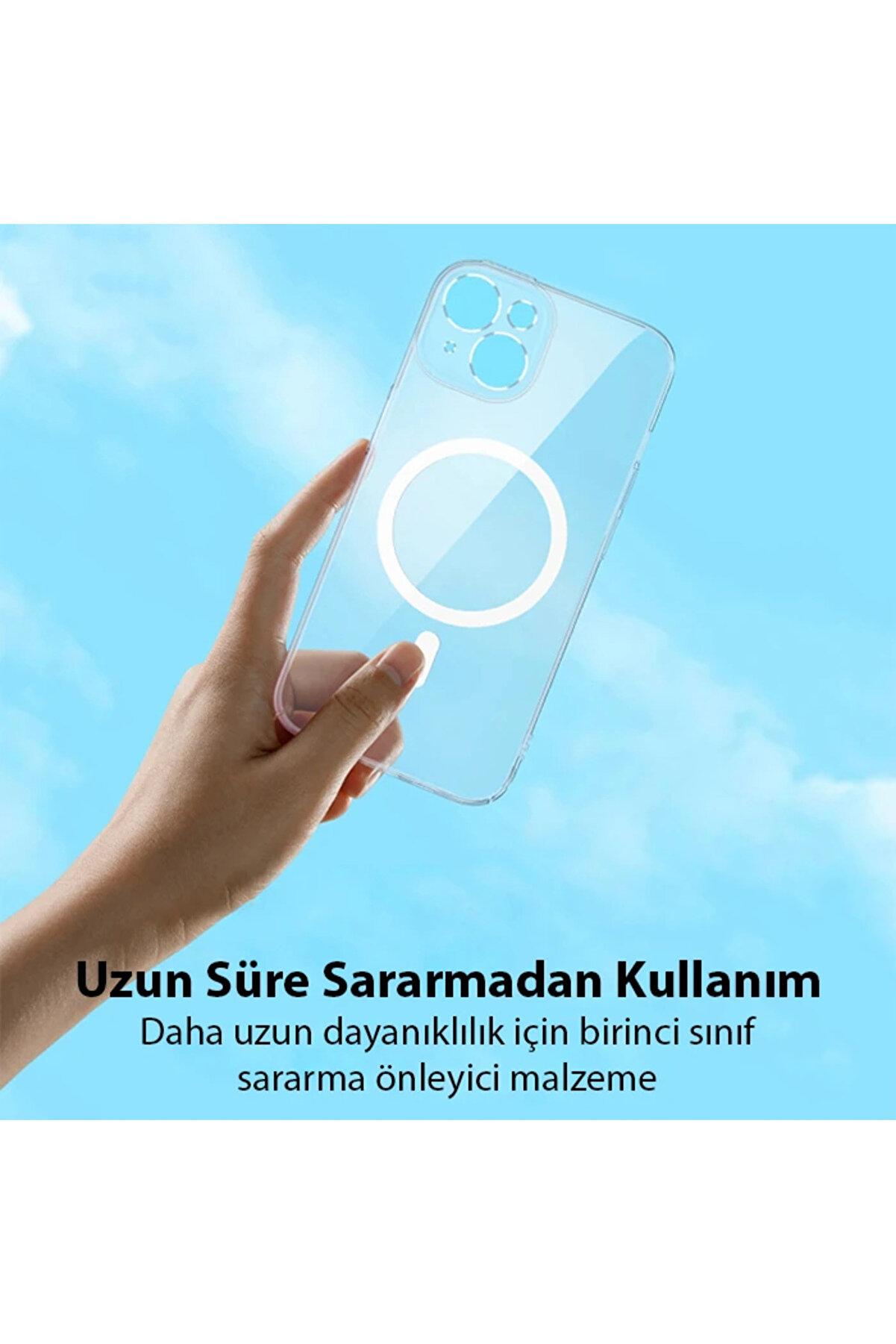 Crystal İphone 14 Plus 6.7 Magsafe Si̇li̇kon Kılıf + Tempered Ekran Koruyucu Set-(57 - Gms8551-3343