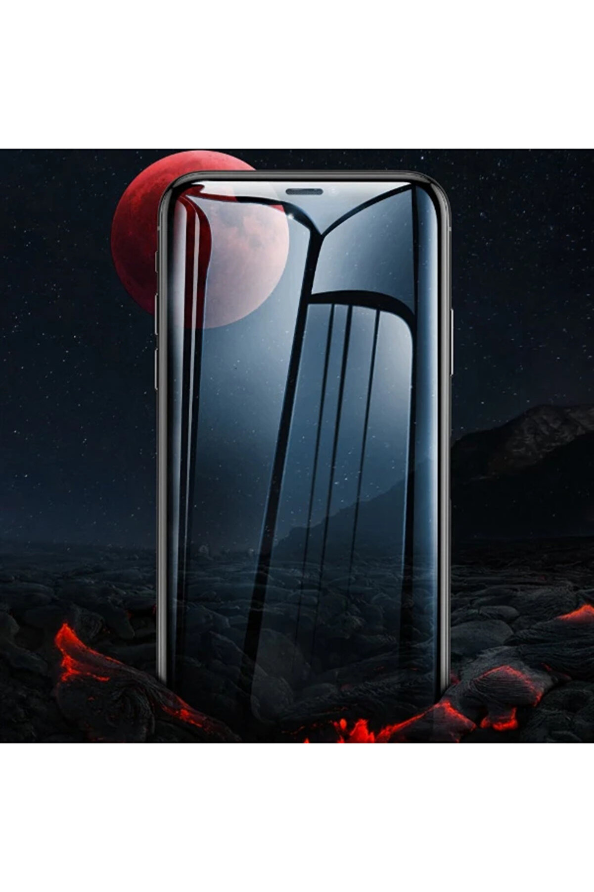 İphone 11 Pro/ Xs/X 023Mm Anti̇ Spy &Ccedil;er&ccedil;eveli̇ Tempered Cam Ekran Koruyucu-(190 - Dropx2291-2302