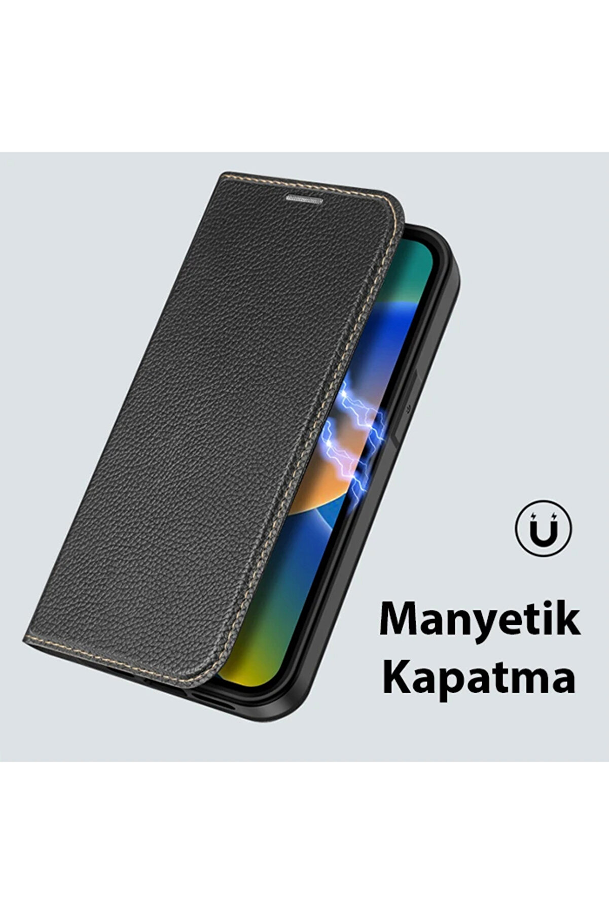 Dux Duci̇s İphone 14 Plus 6.7 Kılıf Ski̇n X Pu Deri̇ Manyeti̇k Kapaklı Kılıf Ma - Dropx5717-5598