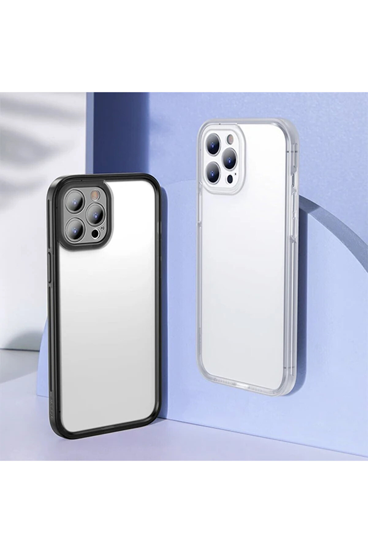 İphone 12 Pro Max Kamera Lens Koruyuculu Frame Kılıf-(5775) - Gms3404-2177