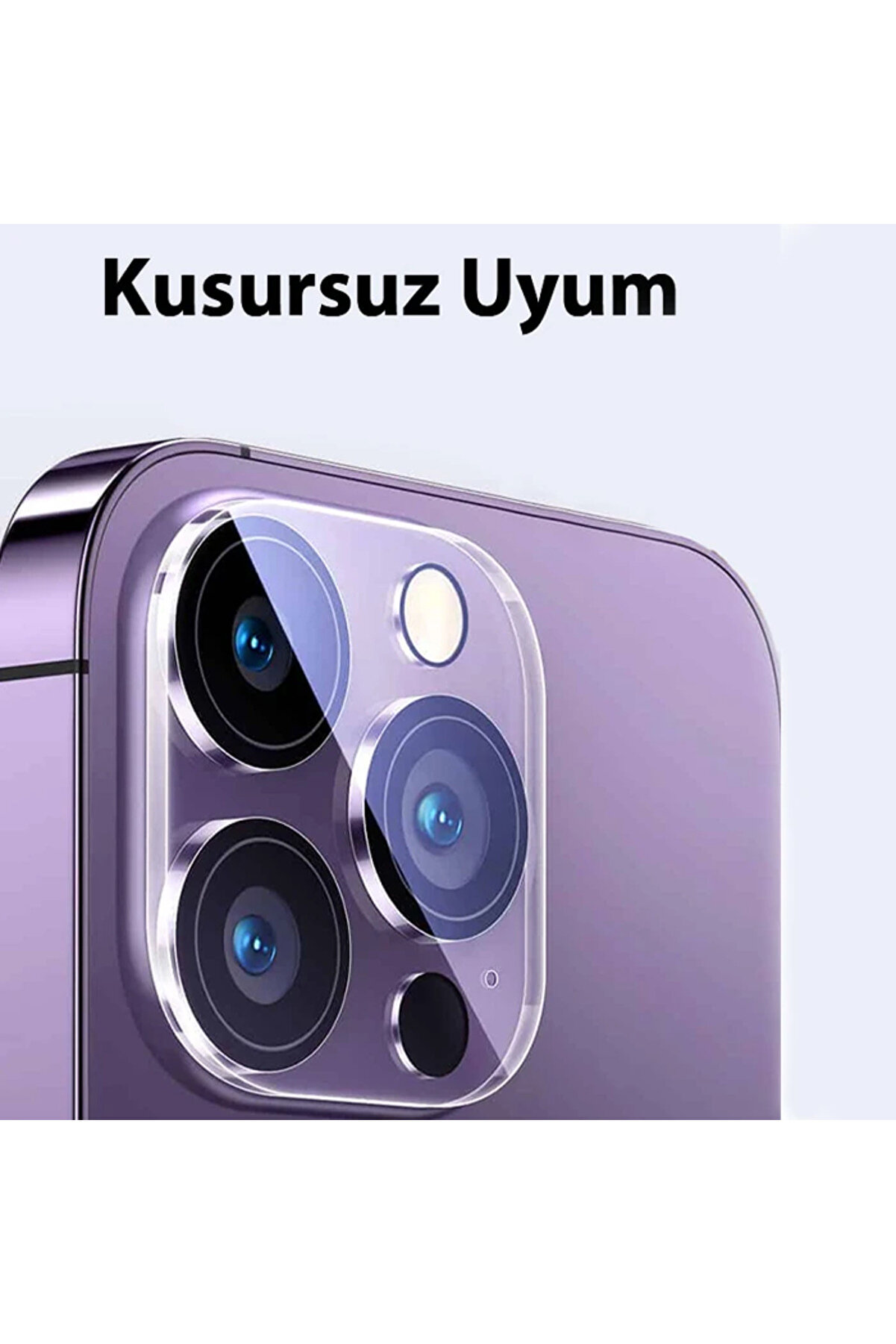 İphone 15 Pro/15 Pro Max İçi̇n Crystal Seri̇si̇ Hd Cam Kamera Koruyucu 2 Adet Set-(577 - Najmaddi̇n848